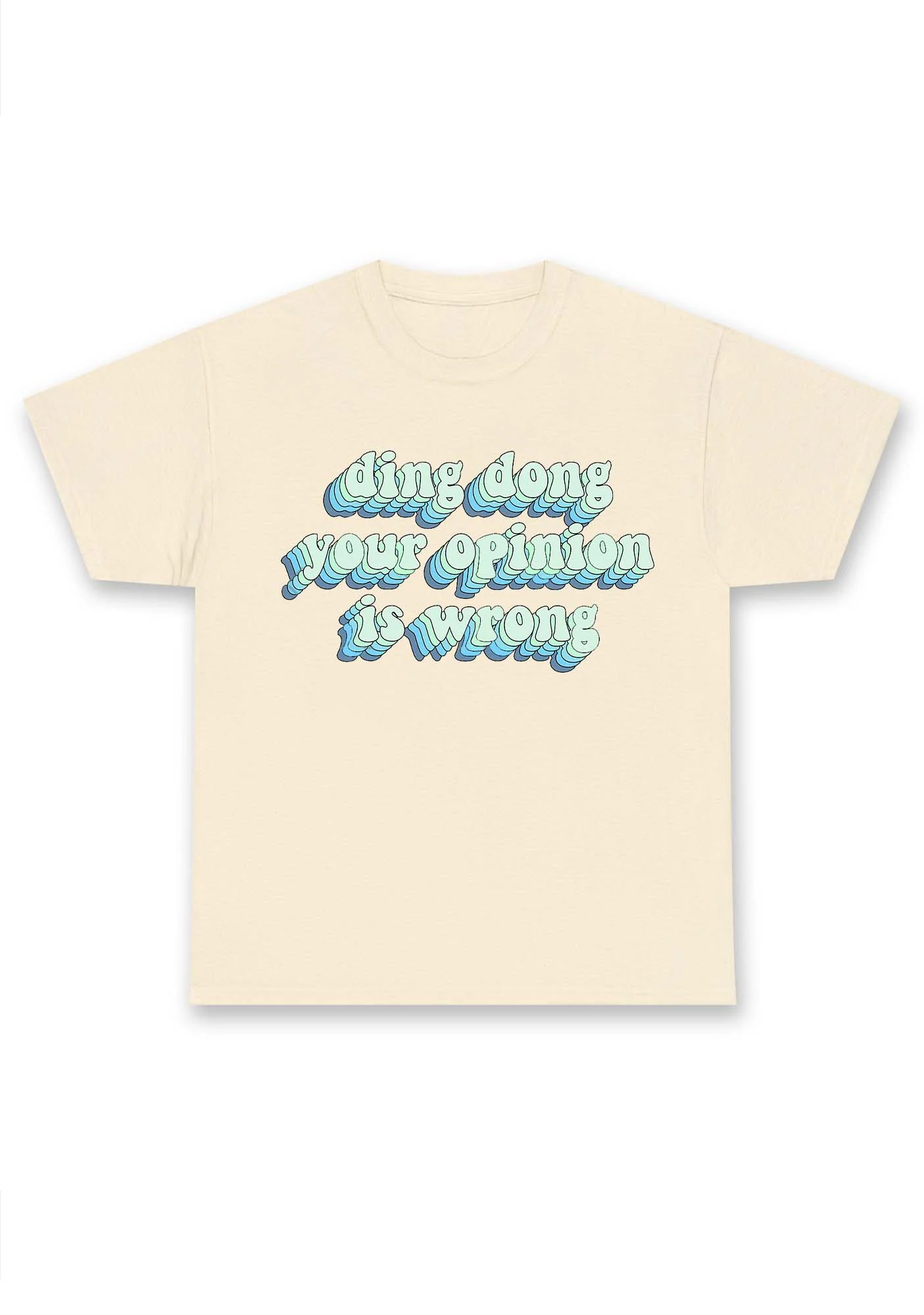 Ding Dong Your Opinion Is Wrong Chunky Shirt - Image 4
