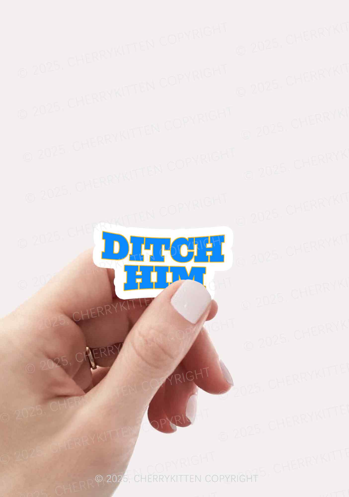 Ditch Him Pride 1Pc Y2K Sticker Cherrykitten - Image 2