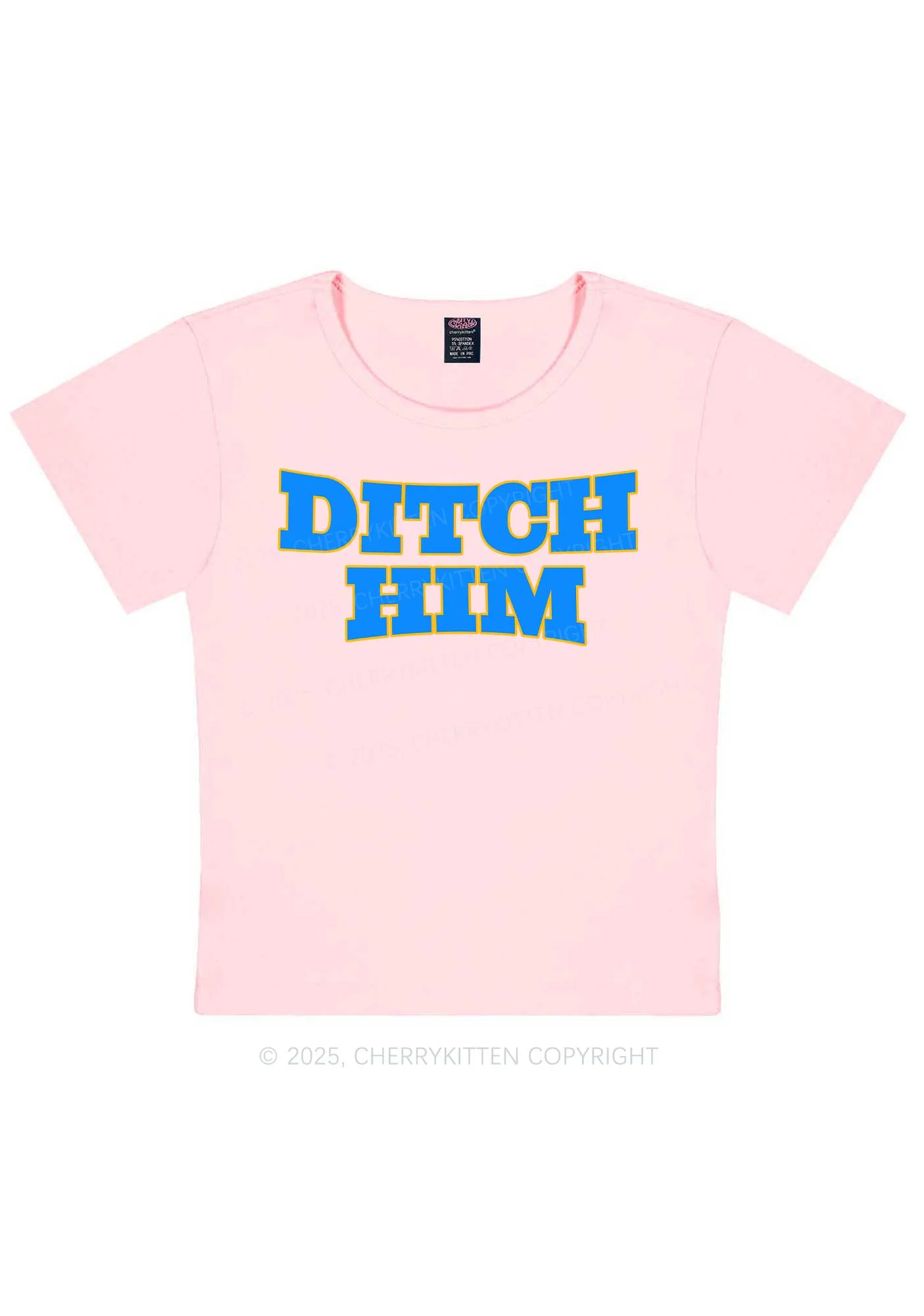 Ditch Him Pride Y2K Baby Tee Cherrykitten - Image 11