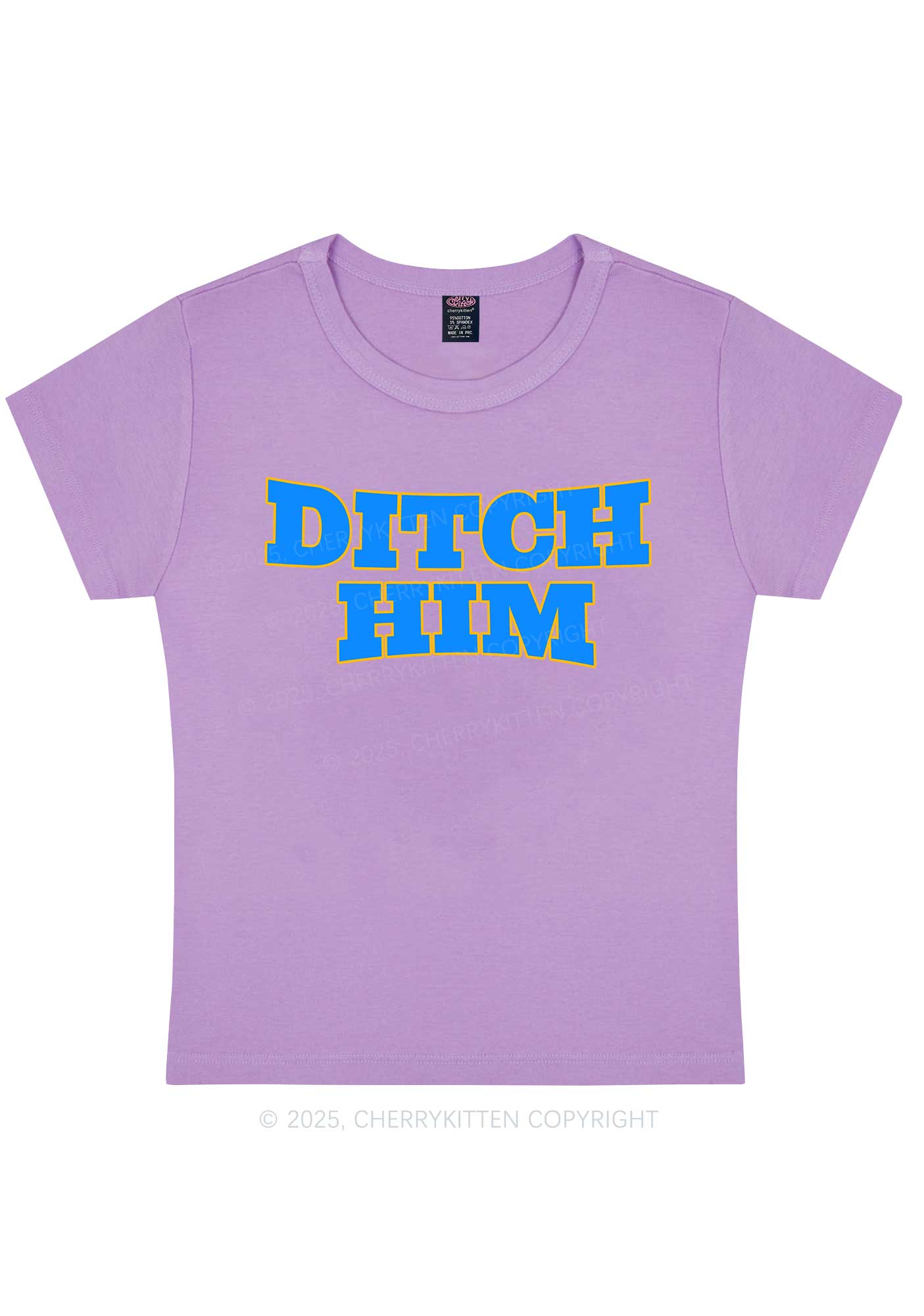 Ditch Him Pride Y2K Baby Tee Cherrykitten - Image 6
