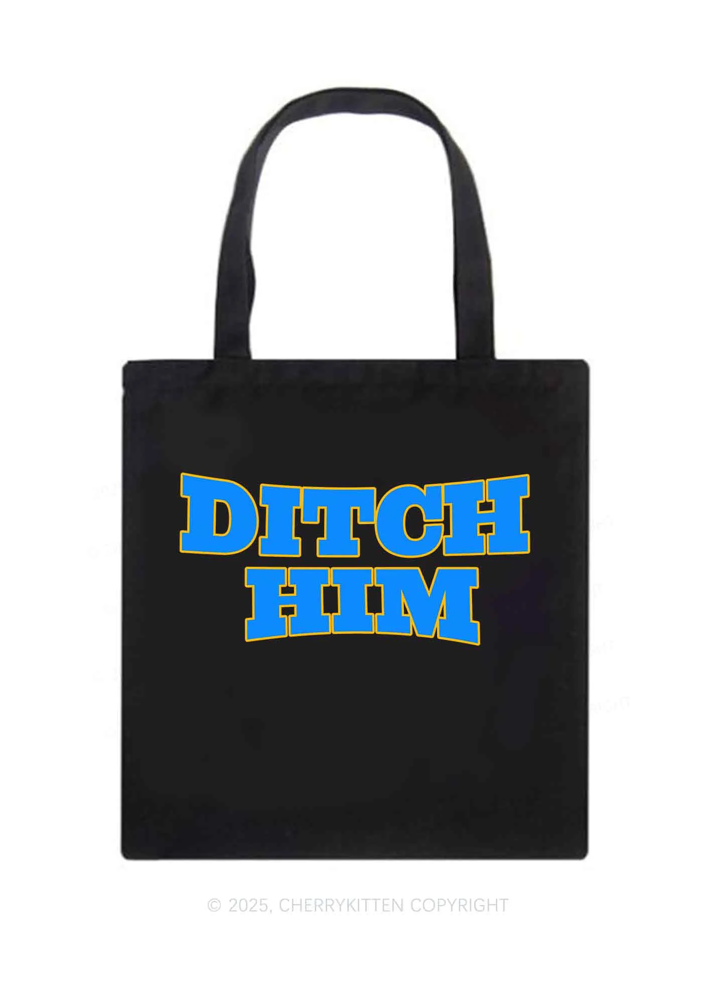 Ditch Him Pride Y2K Canvas Tote Bag Cherrykitten - Image 3