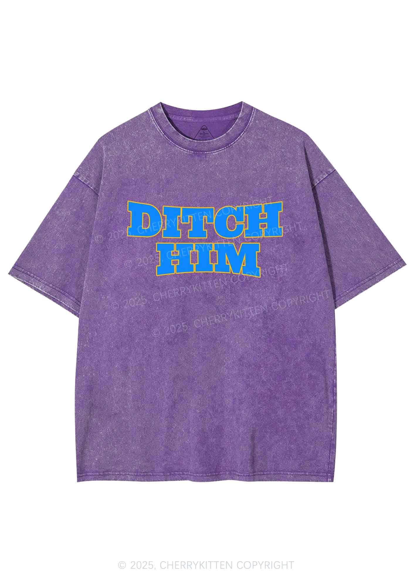 Ditch Him Pride Y2K Shirts Washed Tee Cherrykitten - Image 5