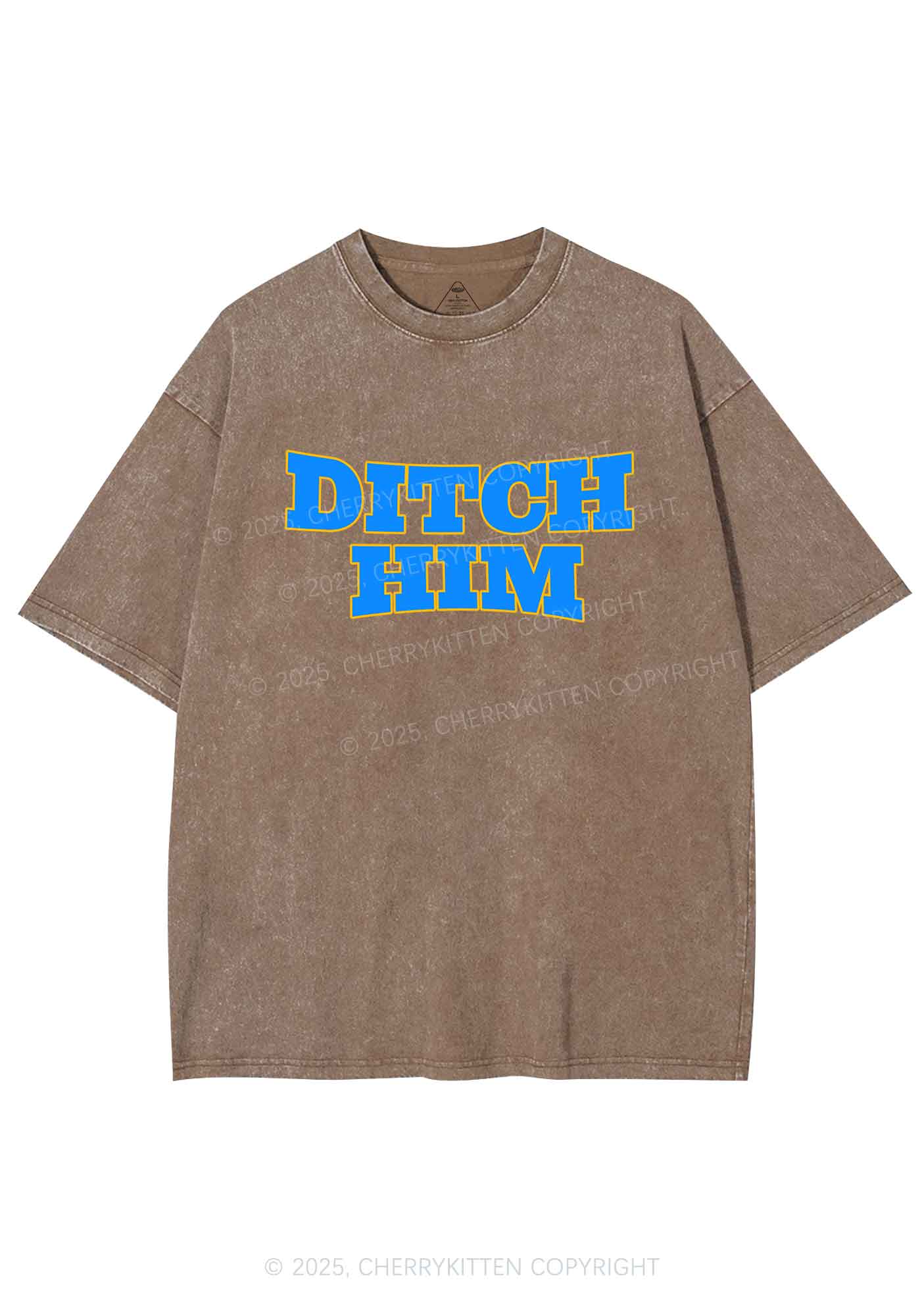 Ditch Him Pride Y2K Shirts Washed Tee Cherrykitten - Image 6