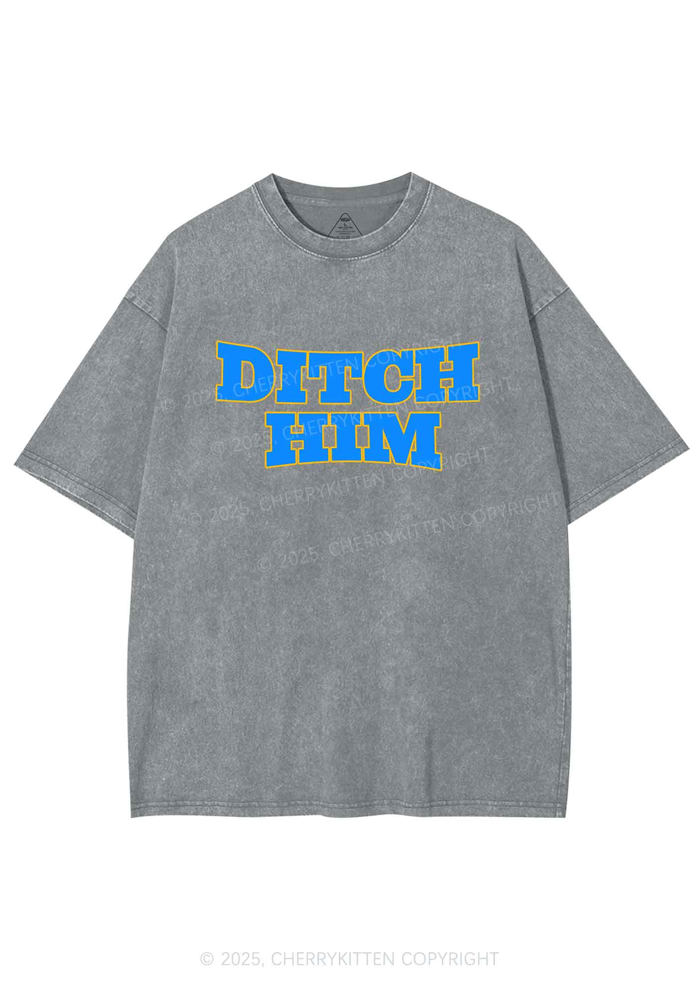 Ditch Him Pride Y2K Shirts Washed Tee Cherrykitten - Image 7