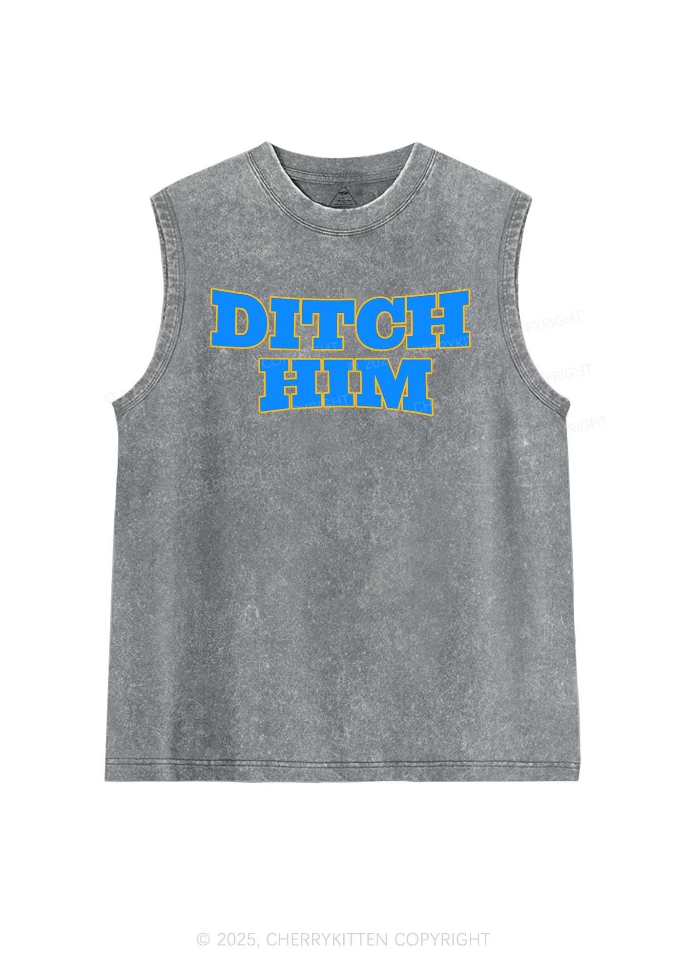 Ditch Him Pride Y2K Washed Muscle Tank Cherrykitten - Image 5
