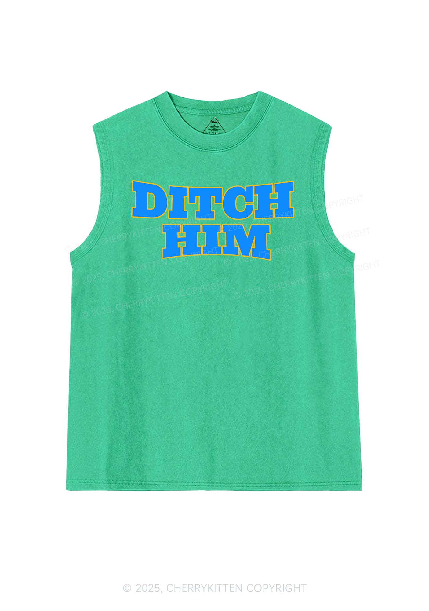 Ditch Him Pride Y2K Washed Muscle Tank Cherrykitten - Image 7