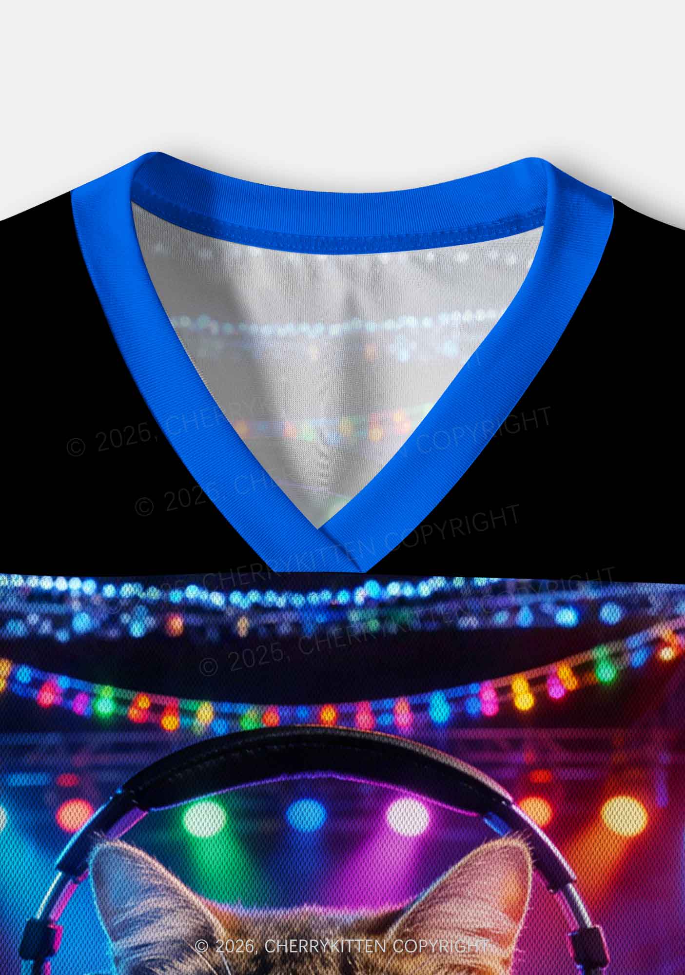 DJ Cat Rave Y2K Crop Sport Jersey Shirts Cherrykitten - Image 6