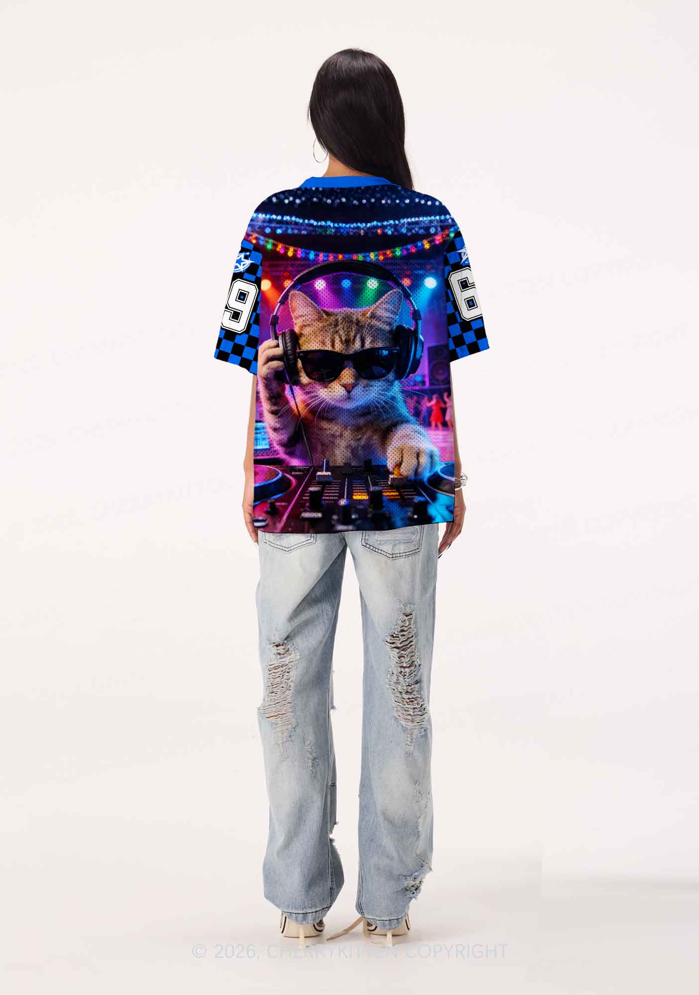 DJ Cat Rave Y2K Sport Jersey Shirts Cherrykitten - Image 3
