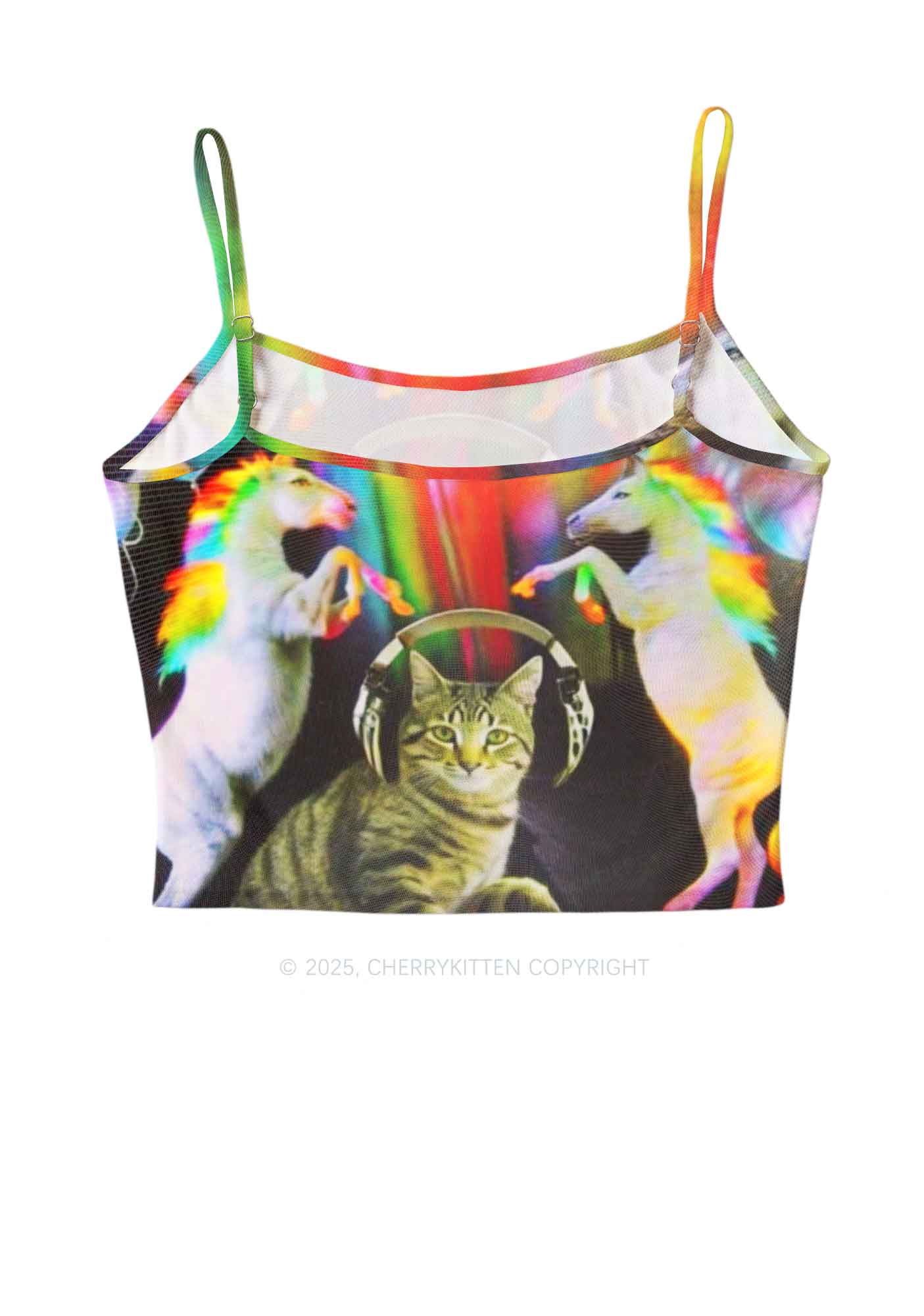 DJ Cat Unicorn Y2K Mesh Cami Tank Cherrykitten - Image 2