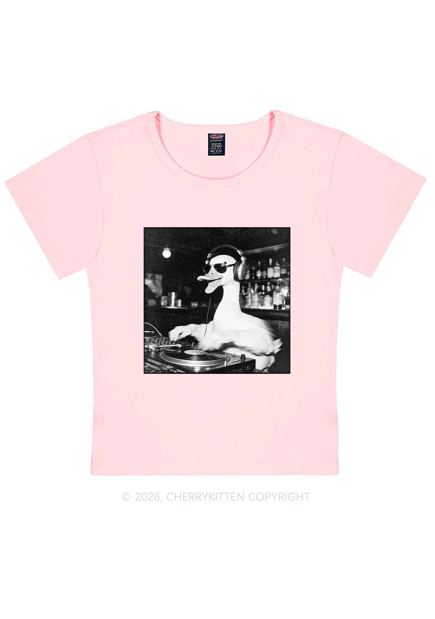DJ Duck Y2K Baby Tee Cherrykitten - Image 10