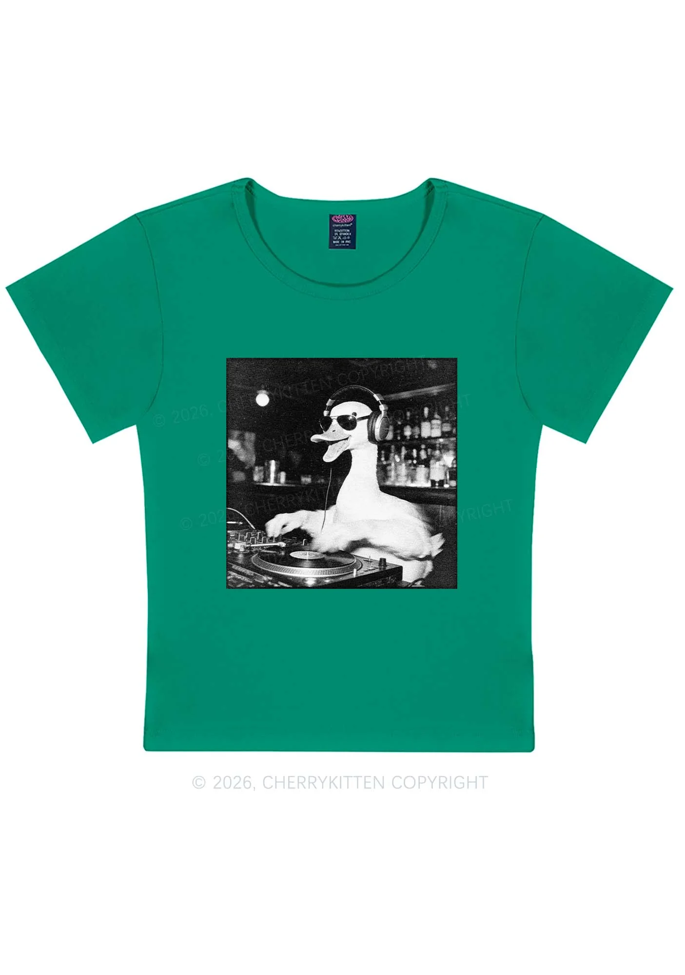 DJ Duck Y2K Baby Tee Cherrykitten - Image 11