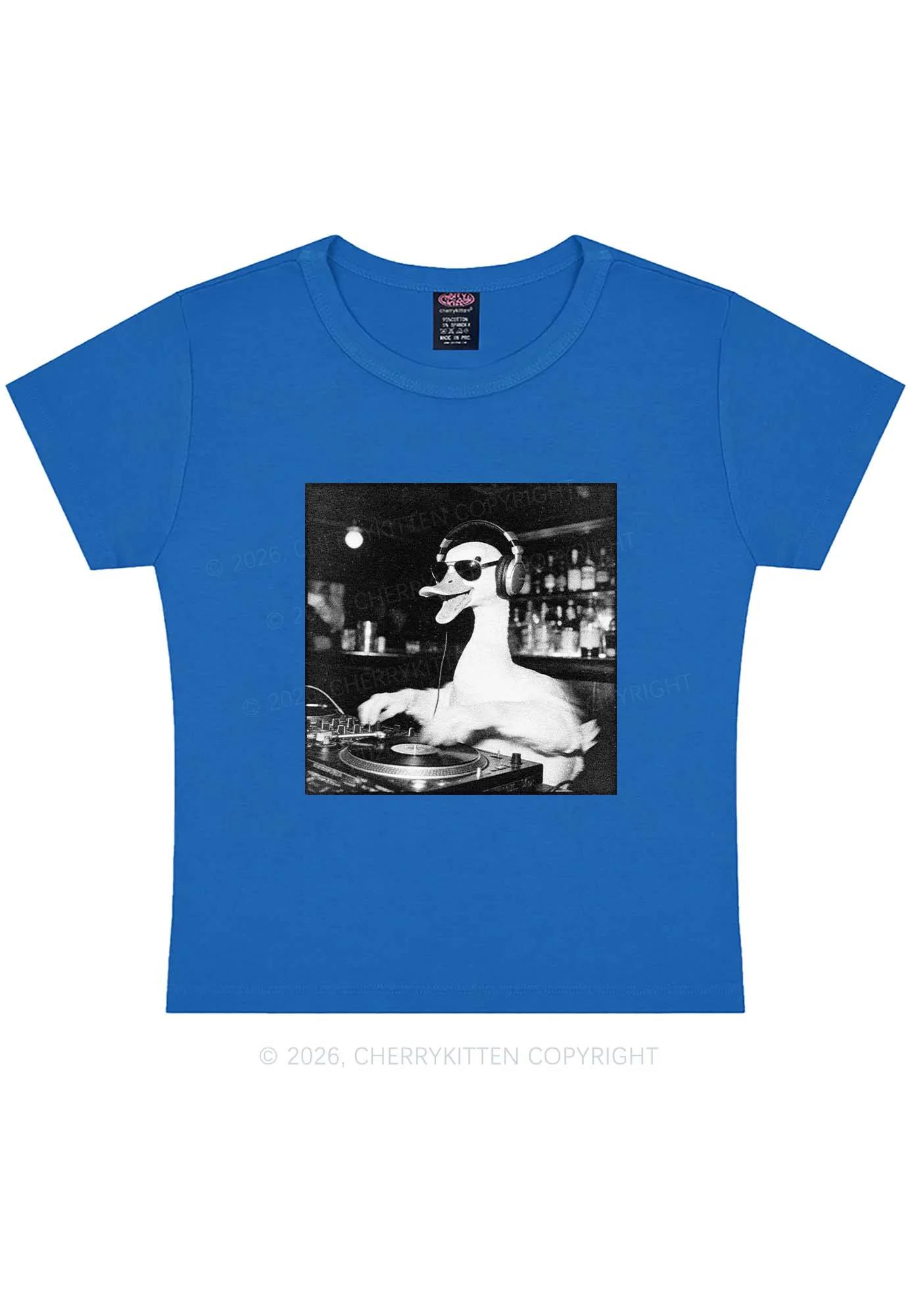 DJ Duck Y2K Baby Tee Cherrykitten - Image 7