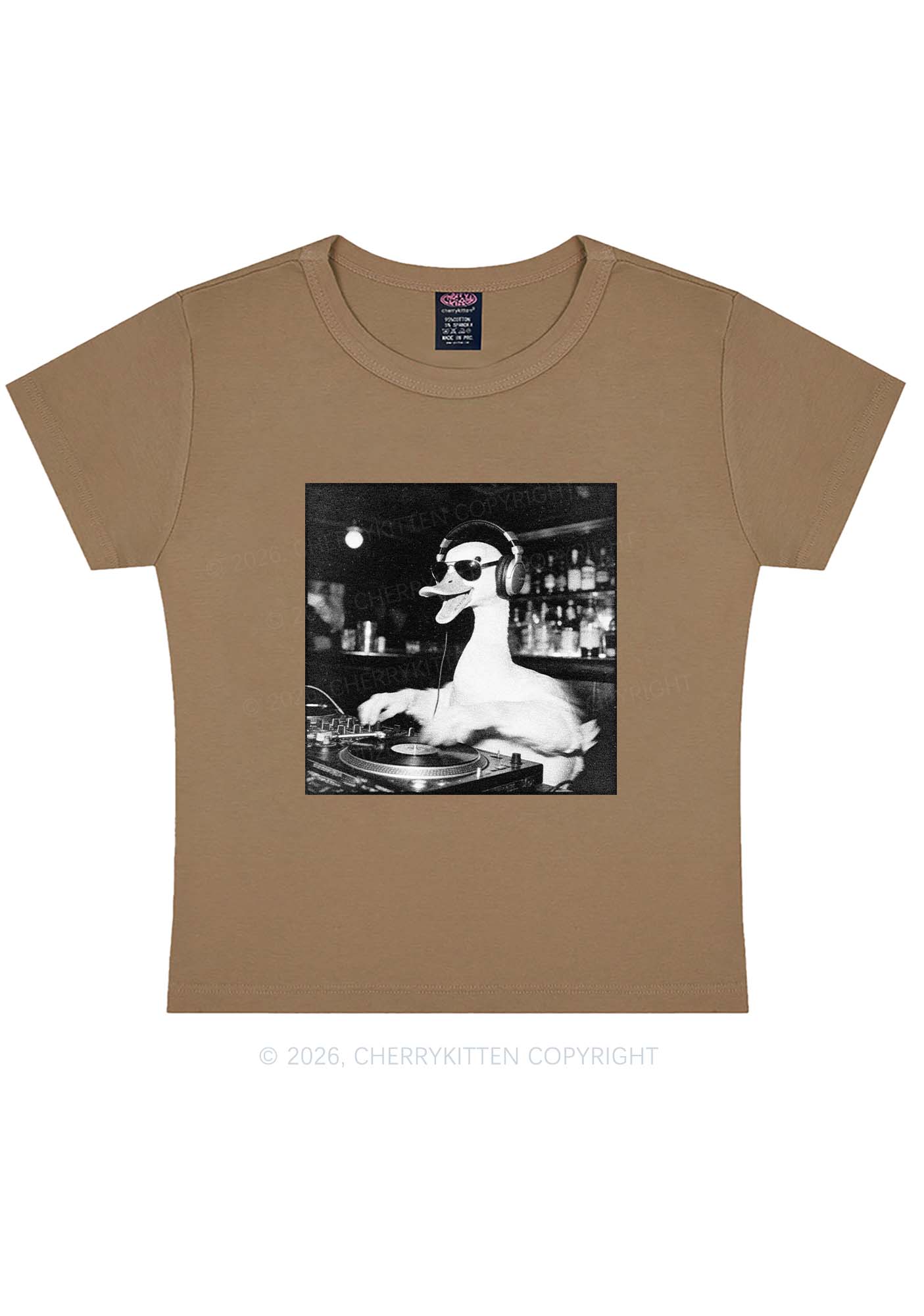 DJ Duck Y2K Baby Tee Cherrykitten - Image 8