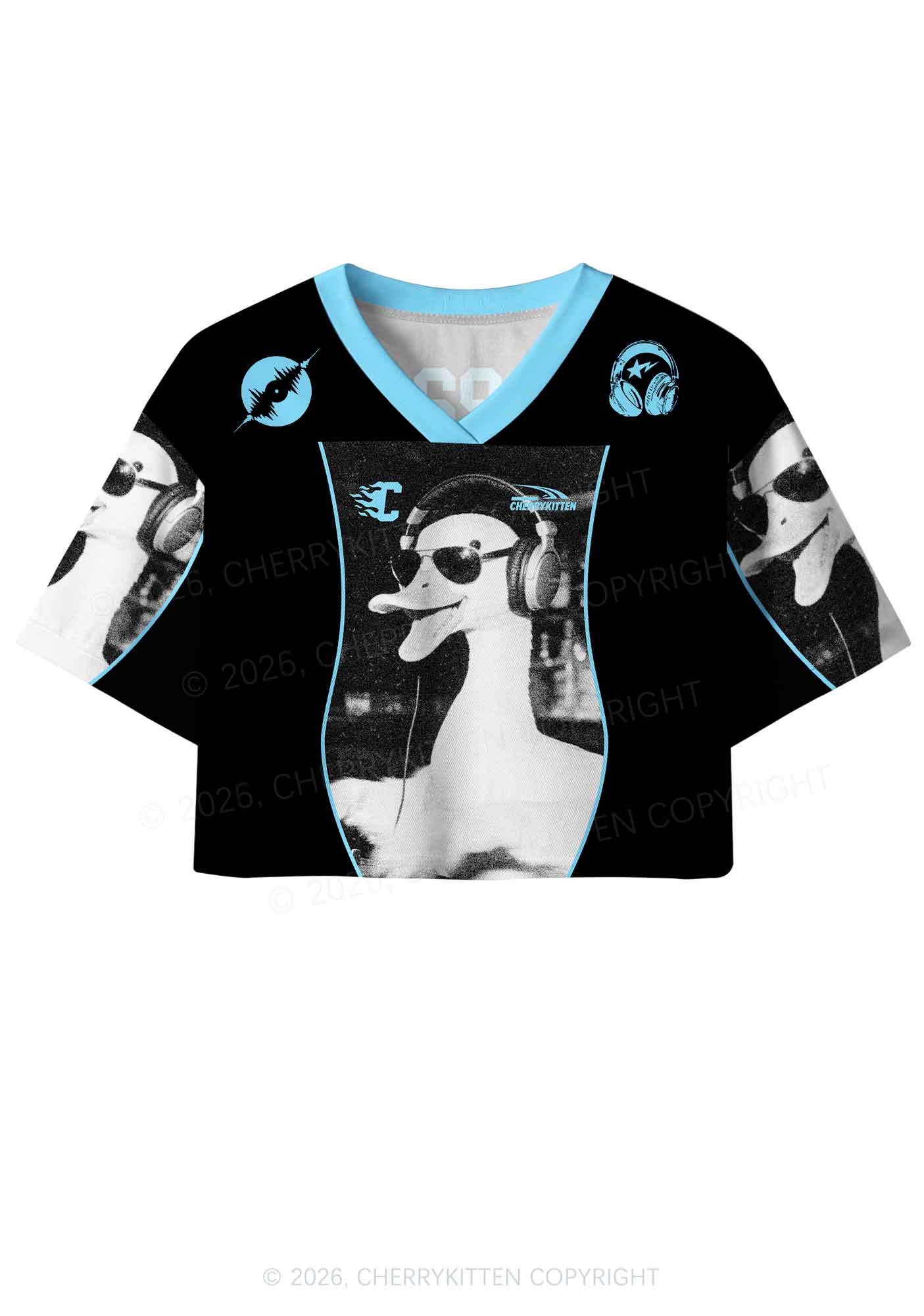 DJ Duck Y2K Crop Sport Jersey Shirts Cherrykitten - Image 4