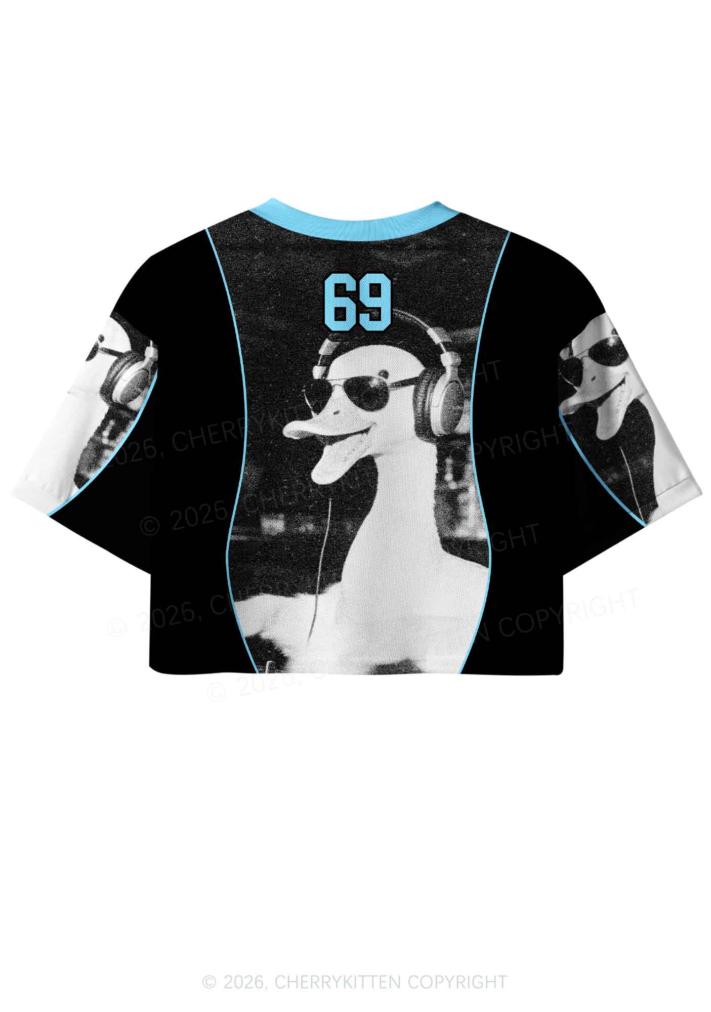 DJ Duck Y2K Crop Sport Jersey Shirts Cherrykitten - Image 5