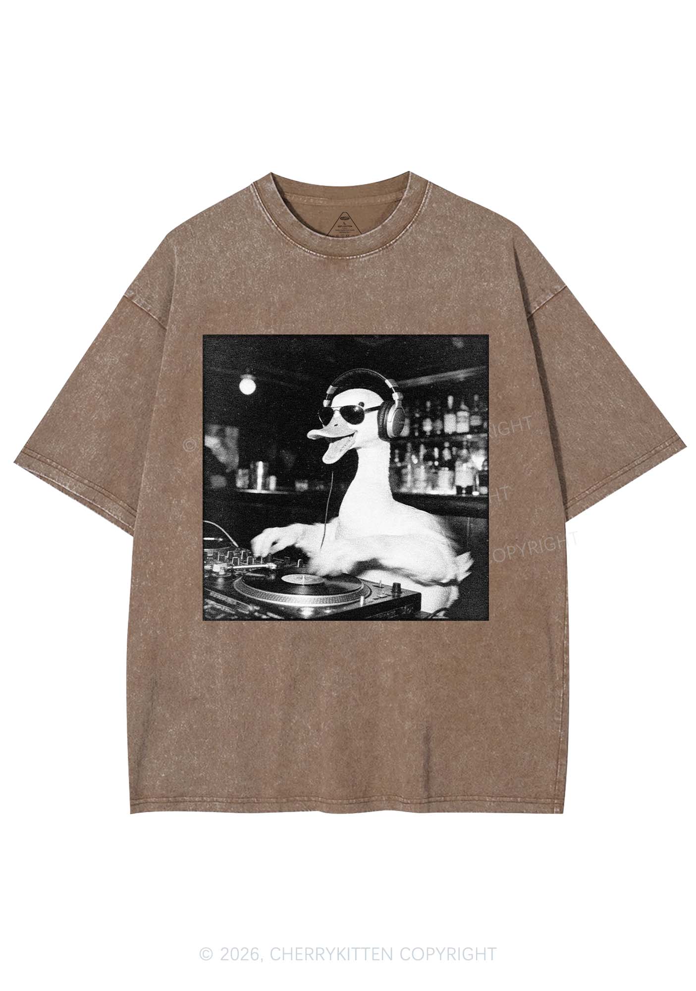 DJ Duck Y2K Shirts Washed Tee Cherrykitten - Image 4