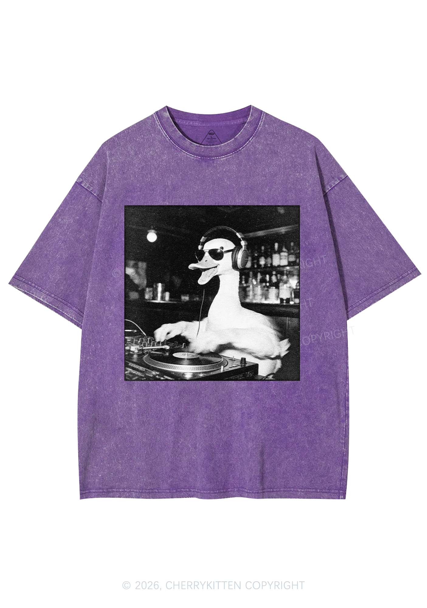 DJ Duck Y2K Shirts Washed Tee Cherrykitten - Image 5