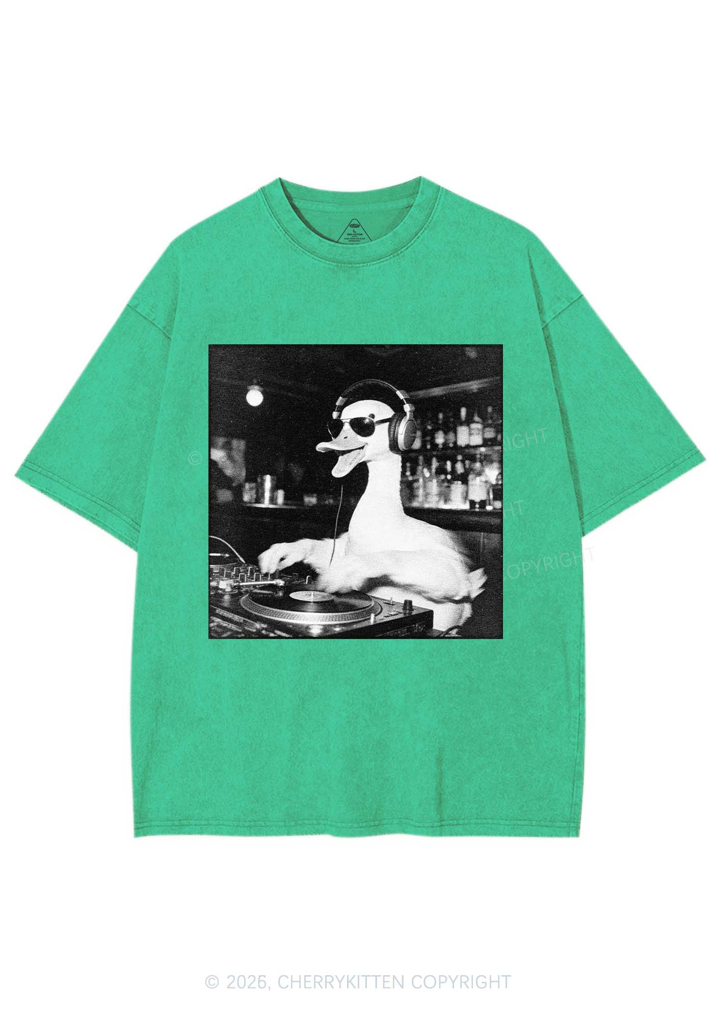 DJ Duck Y2K Shirts Washed Tee Cherrykitten - Image 7
