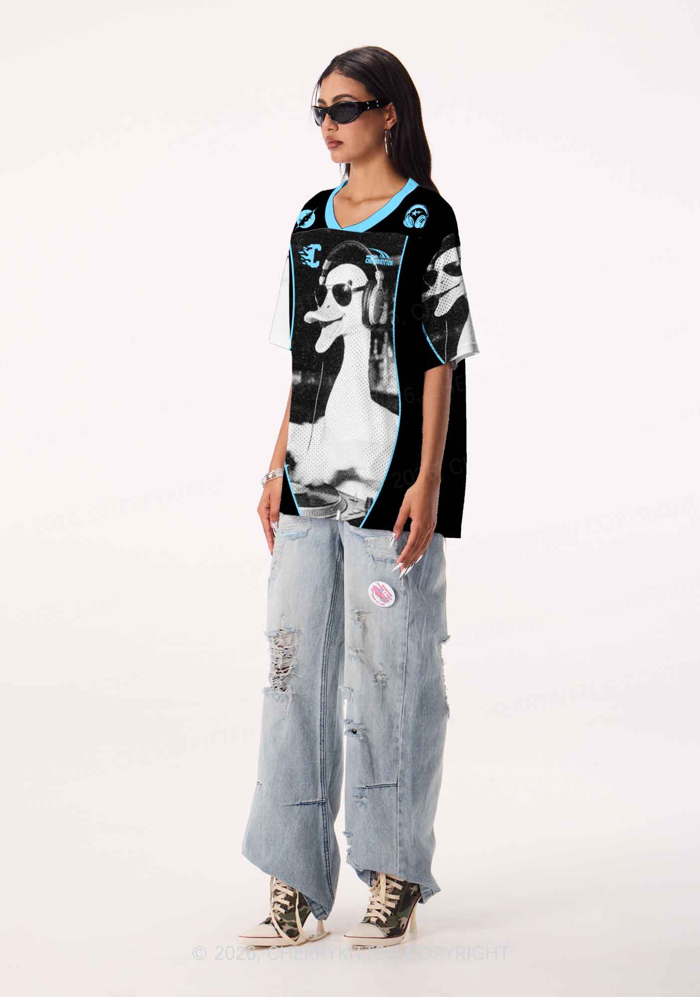 DJ Duck Y2K Sport Jersey Shirts Cherrykitten - Image 2