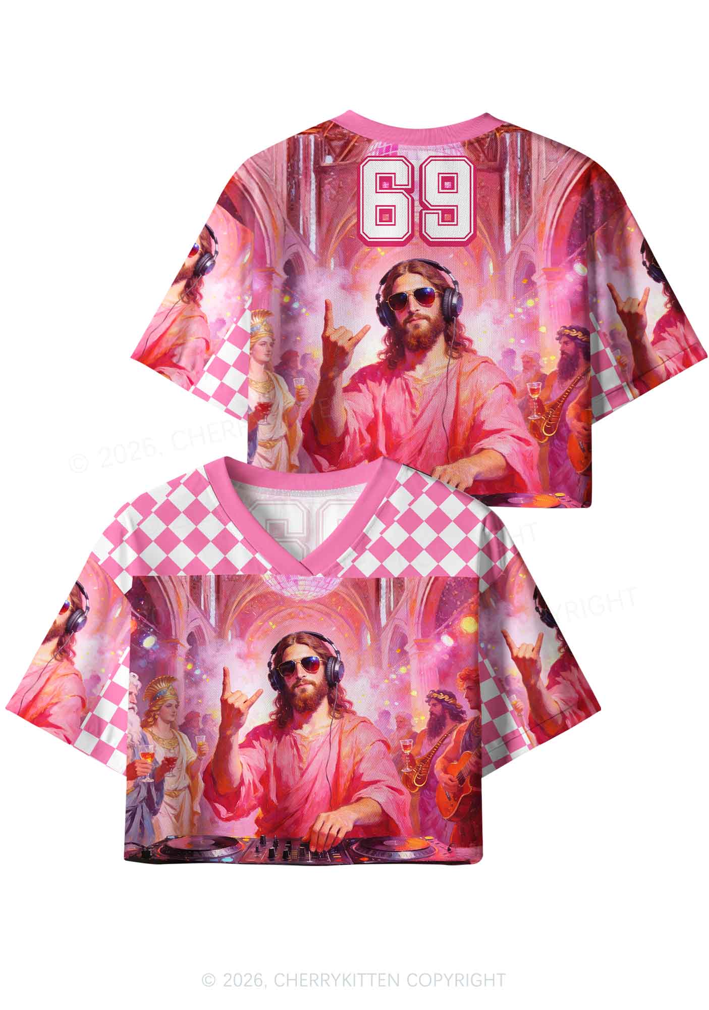 DJ Jesus Y2K Crop Sport Jersey Shirts Cherrykitten - Image 5