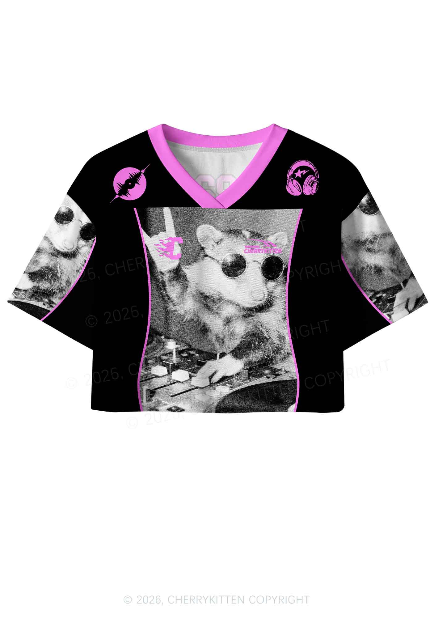 DJ Possum Y2K Crop Sport Jersey Shirts Cherrykitten - Image 4