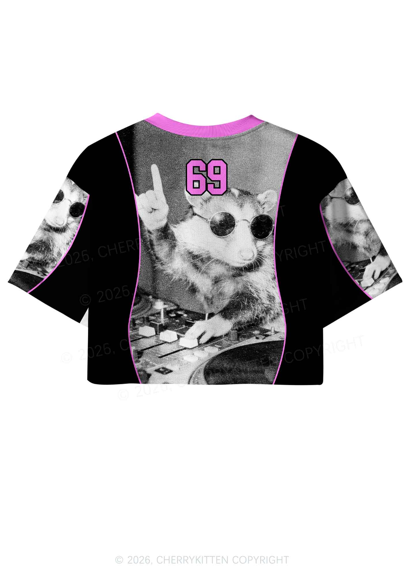 DJ Possum Y2K Crop Sport Jersey Shirts Cherrykitten - Image 5