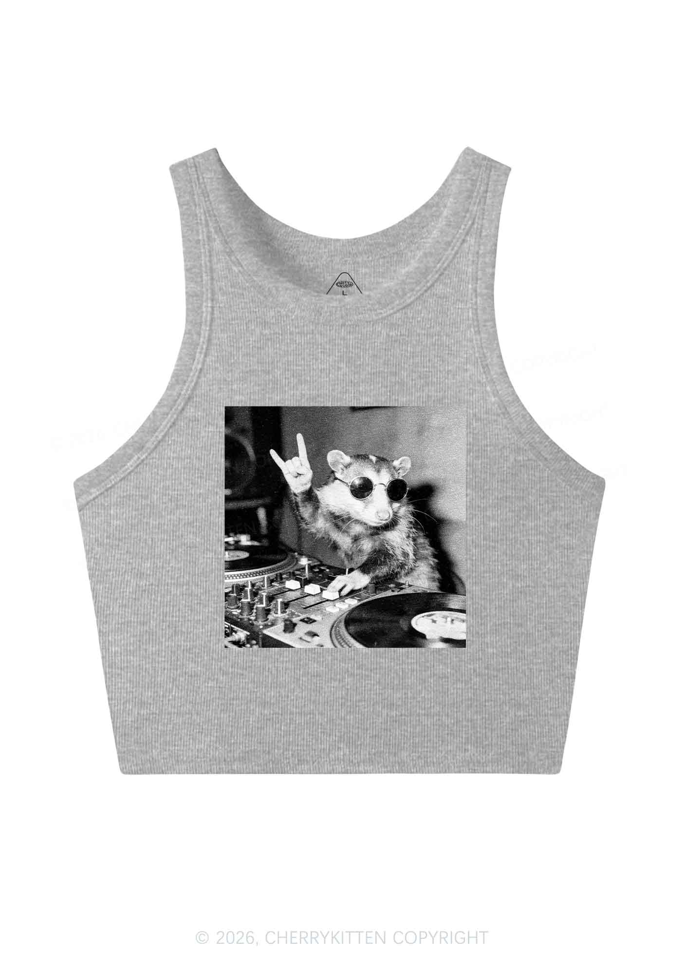 DJ Possum Y2K Crop Tank Top Cherrykitten - Image 10