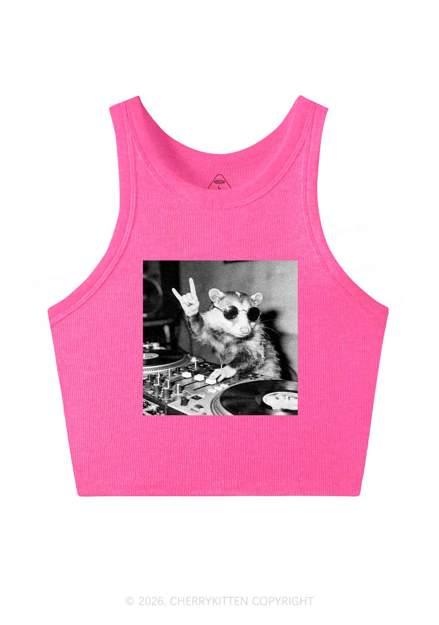 DJ Possum Y2K Crop Tank Top Cherrykitten - Image 3