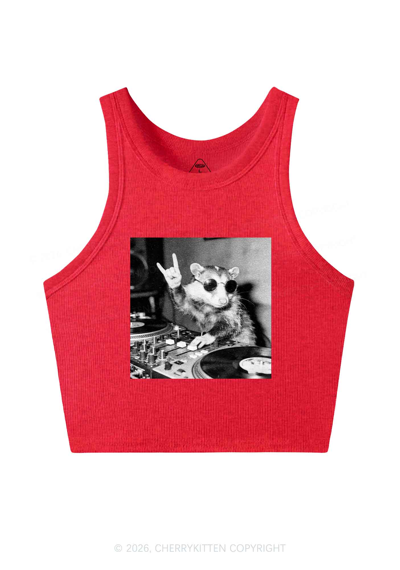 DJ Possum Y2K Crop Tank Top Cherrykitten - Image 5