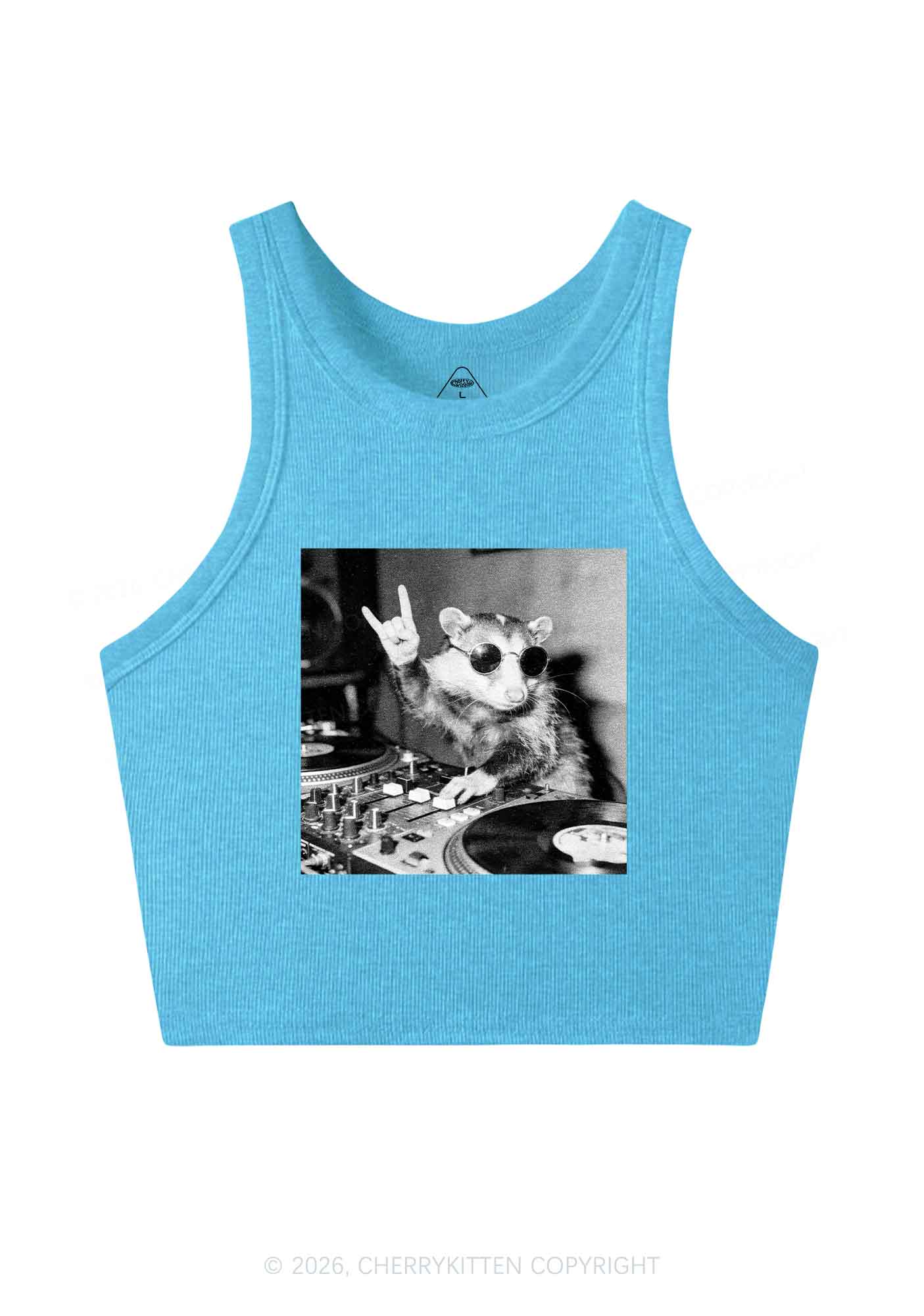 DJ Possum Y2K Crop Tank Top Cherrykitten - Image 8