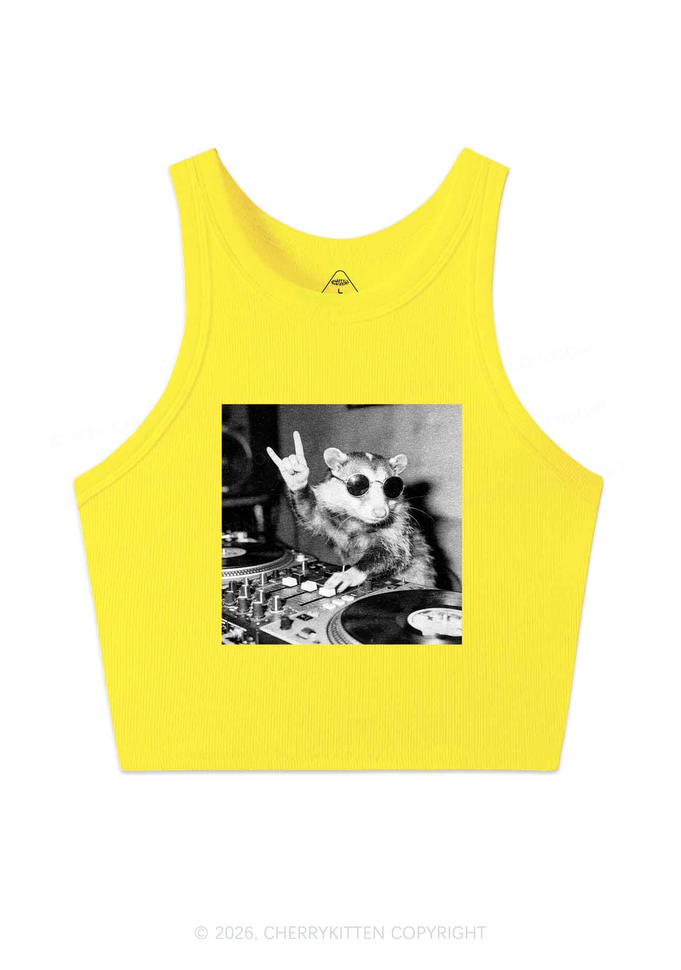 DJ Possum Y2K Crop Tank Top Cherrykitten - Image 9