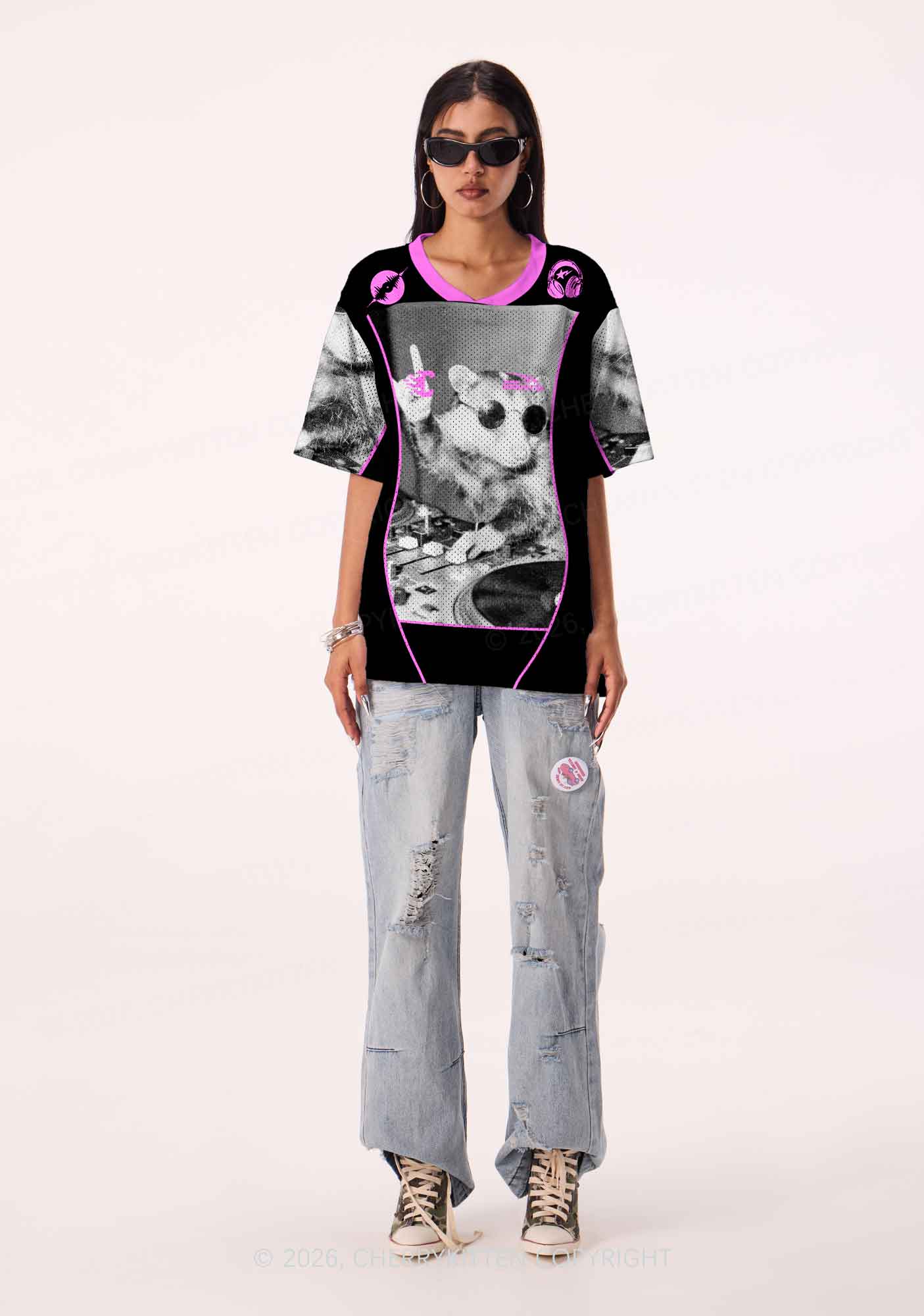 DJ Possum Y2K Sport Jersey Shirts Cherrykitten - Image 2