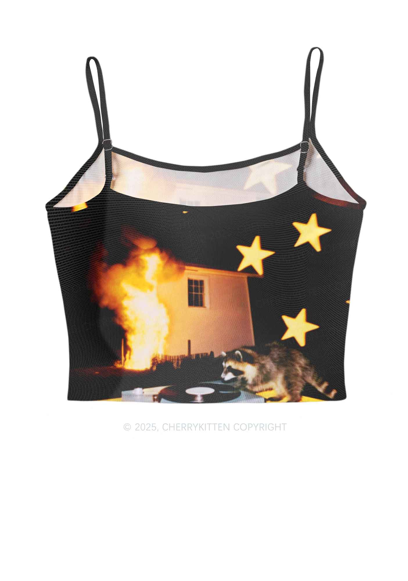 DJ Raccoon Y2K Mesh Cami Tank Cherrykitten - Image 3