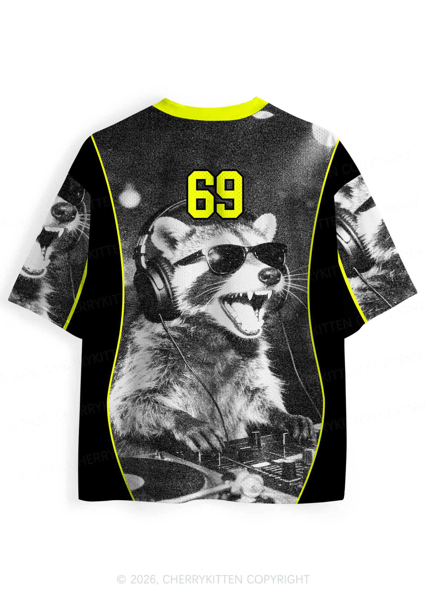 DJ Raccoon Y2K Sport Jersey Shirts Cherrykitten - Image 5