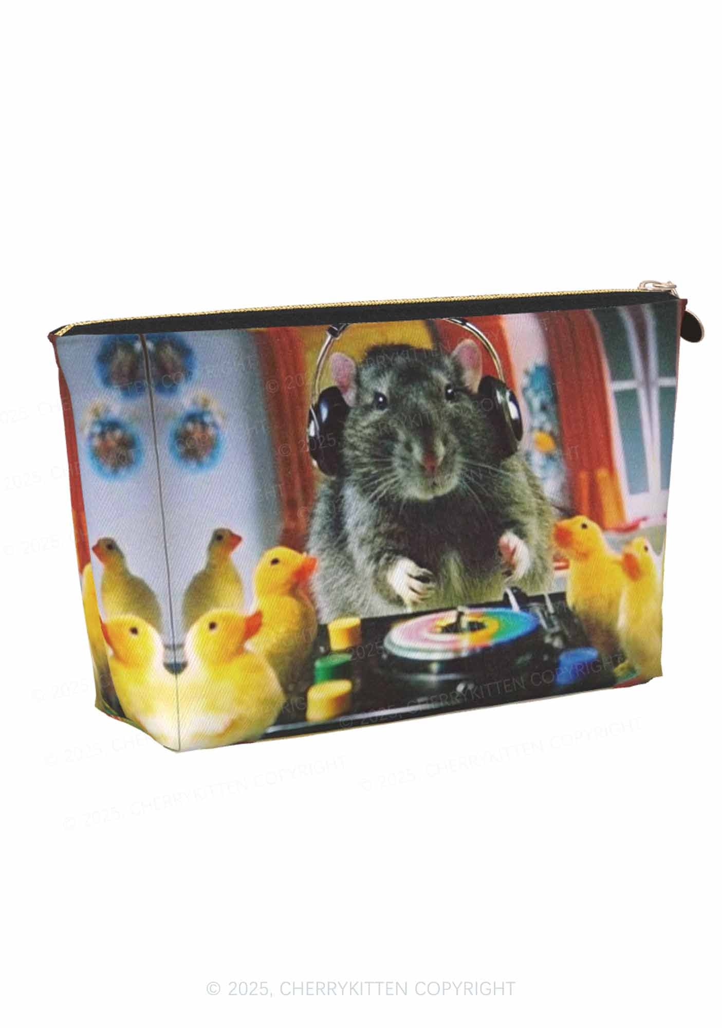 DJ Rat Duck Y2K Leather Makeup Bag Cherrykitten - Image 3