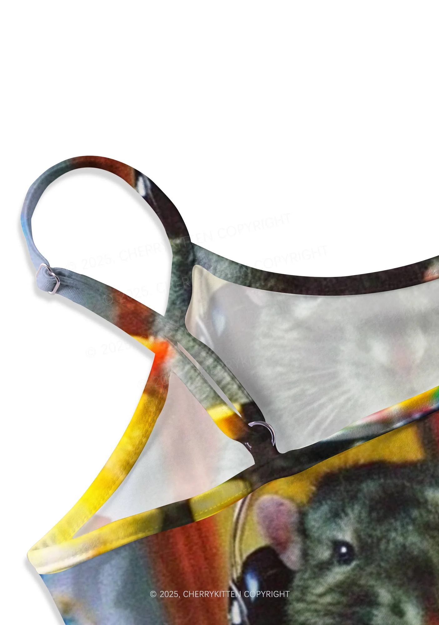 DJ Rat Duck Y2K Print Slip Dress Cherrykitten - Image 2