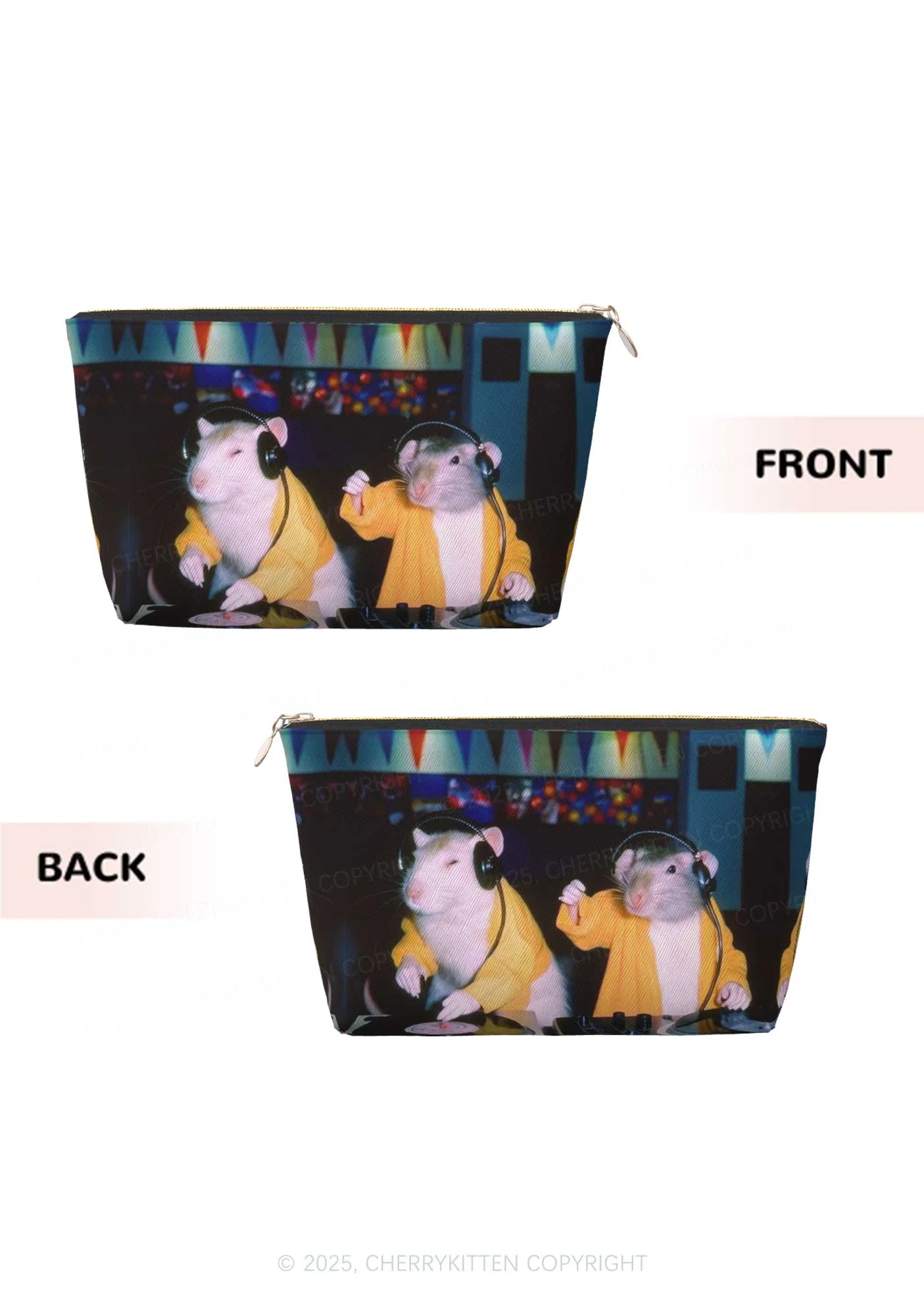 DJ Rats Y2K Leather Makeup Bag Cherrykitten - Image 2