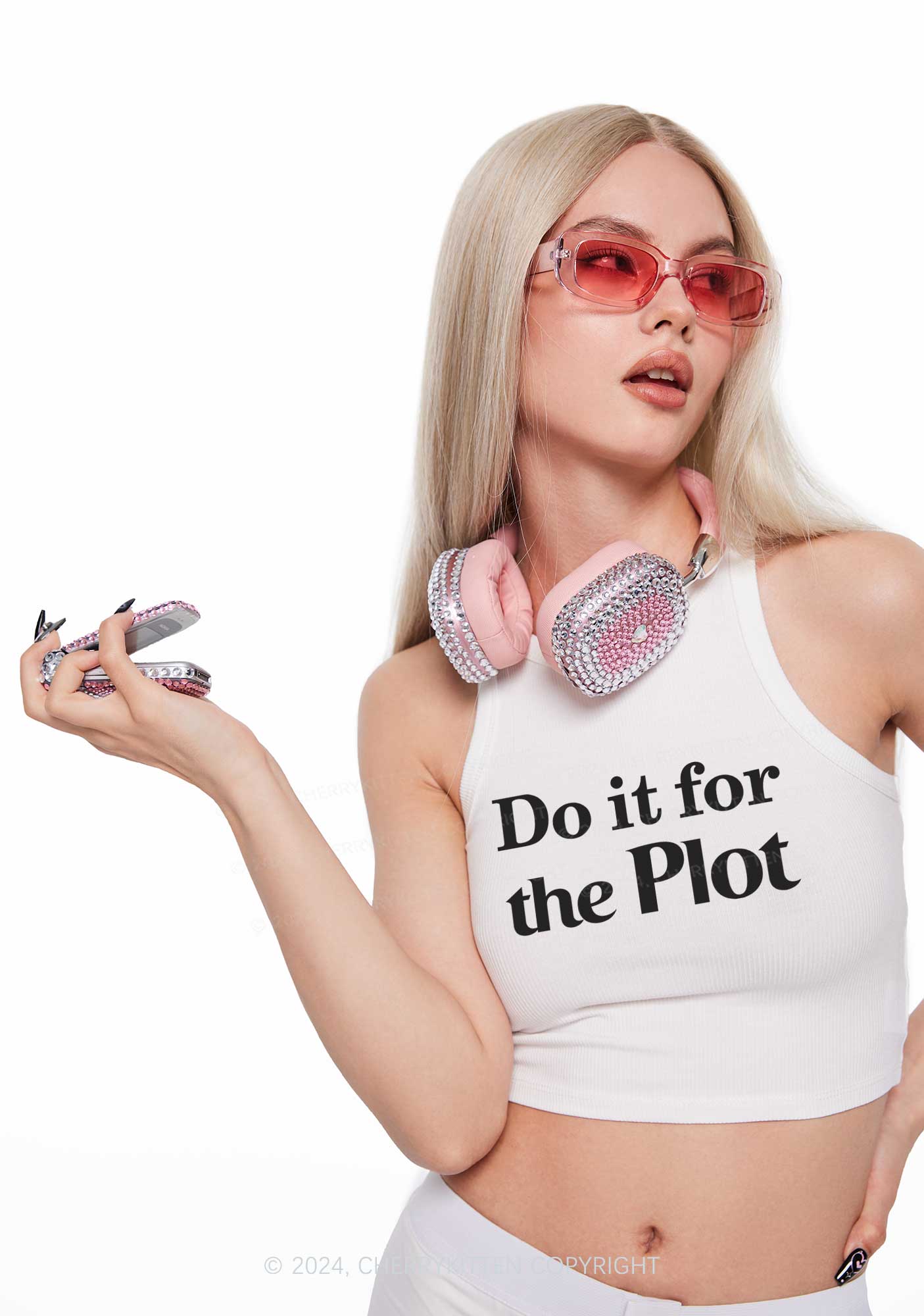 Do It For Plot Y2K Crop Tank Top Cherrykitten - Image 2