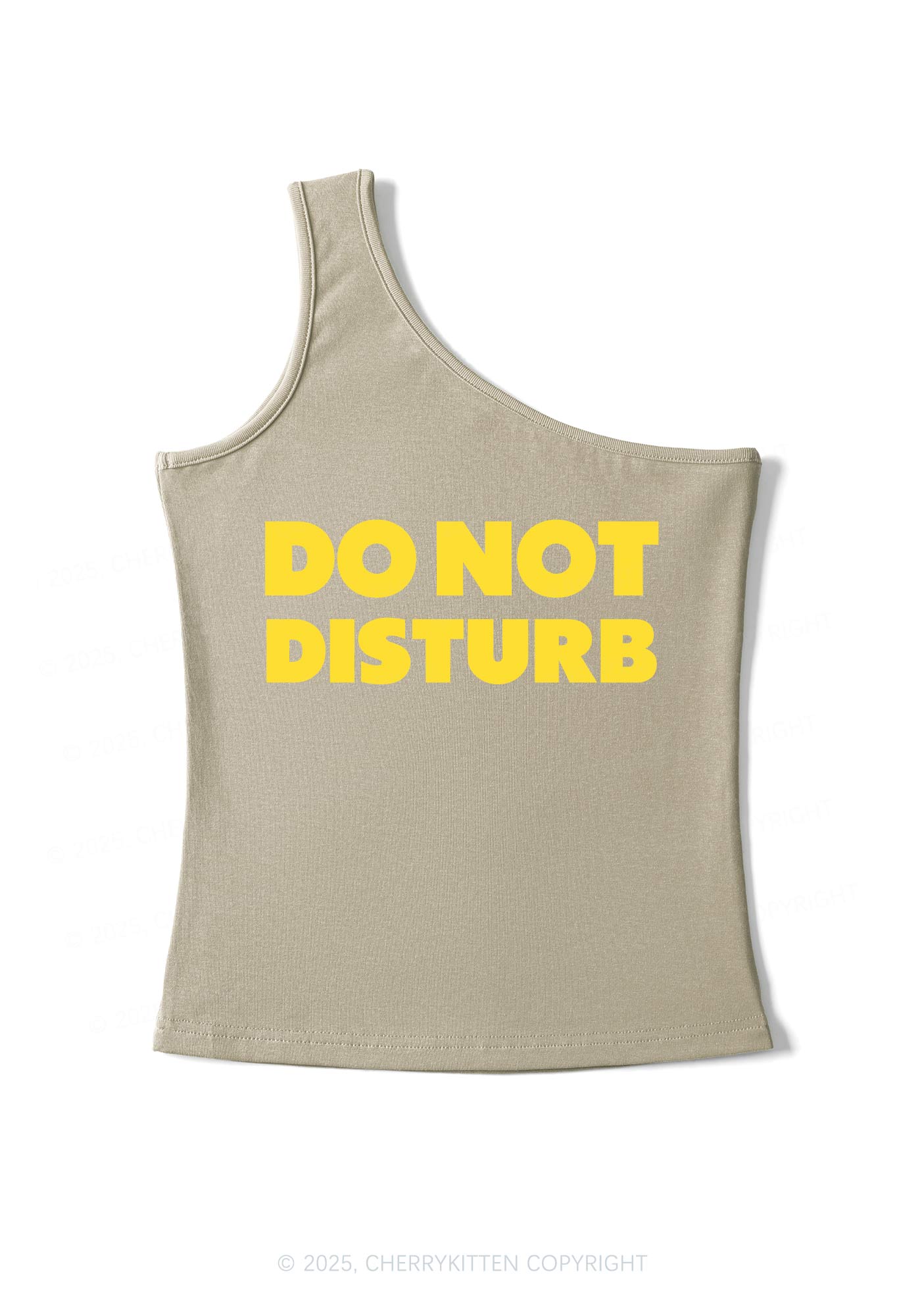 Do Not Disturb Y2K One Shoulder Tank Top Cherrykitten - Image 5
