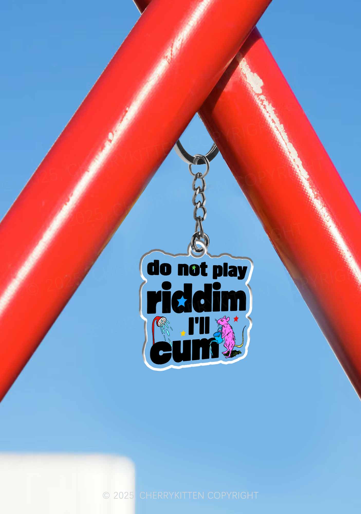 Do Not Play Riddim 1Pc Y2K Keychain Cherrykitten - Image 3