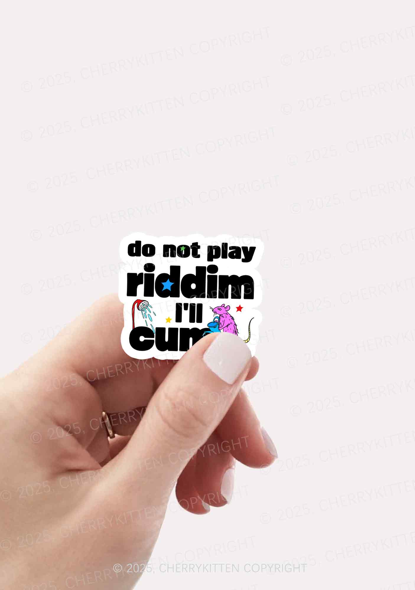 Do Not Play Riddim 1Pc Y2K Sticker Cherrykitten - Image 2