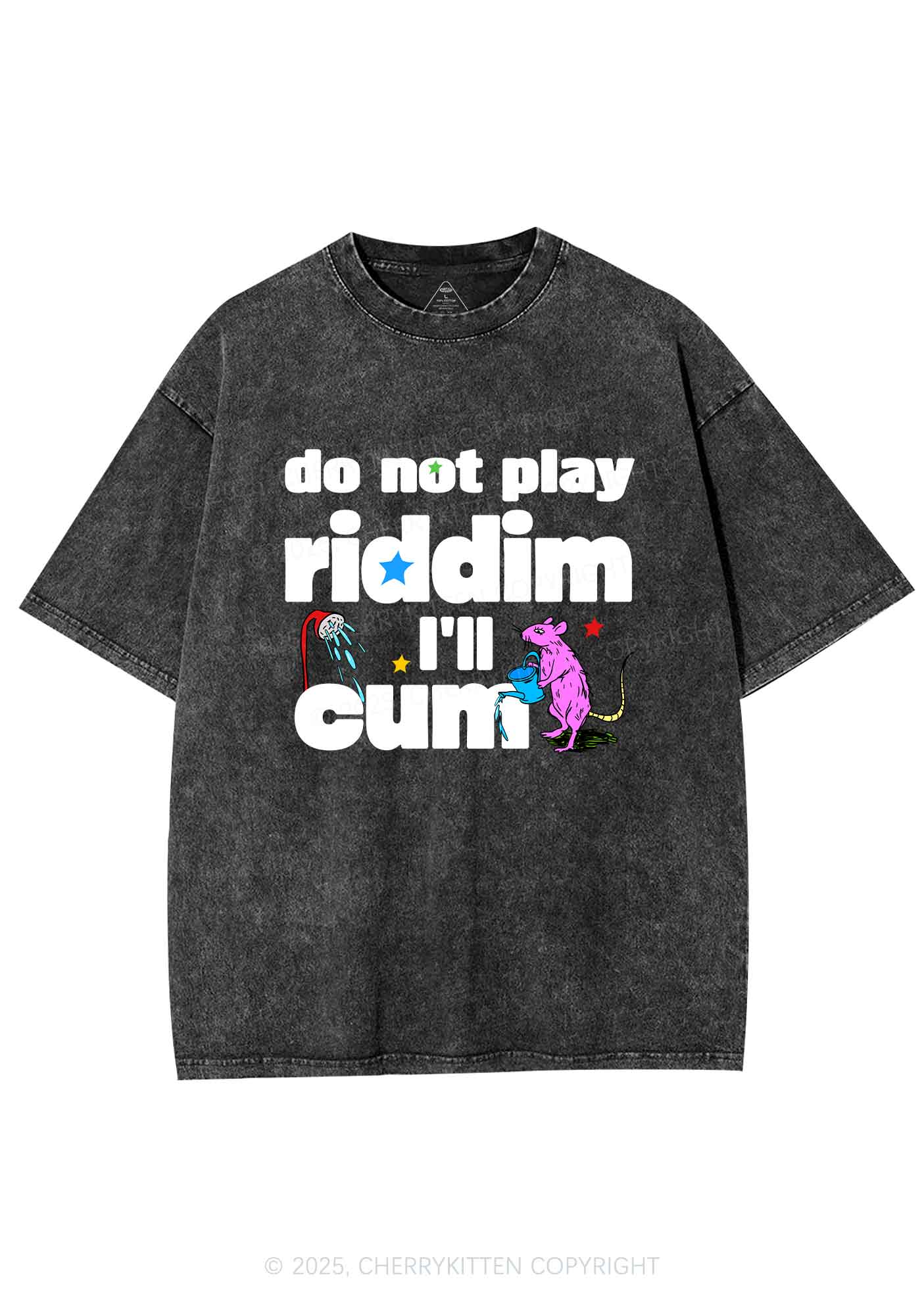 Do Not Play Riddim Y2K Shirts Washed Tee Cherrykitten - Image 3