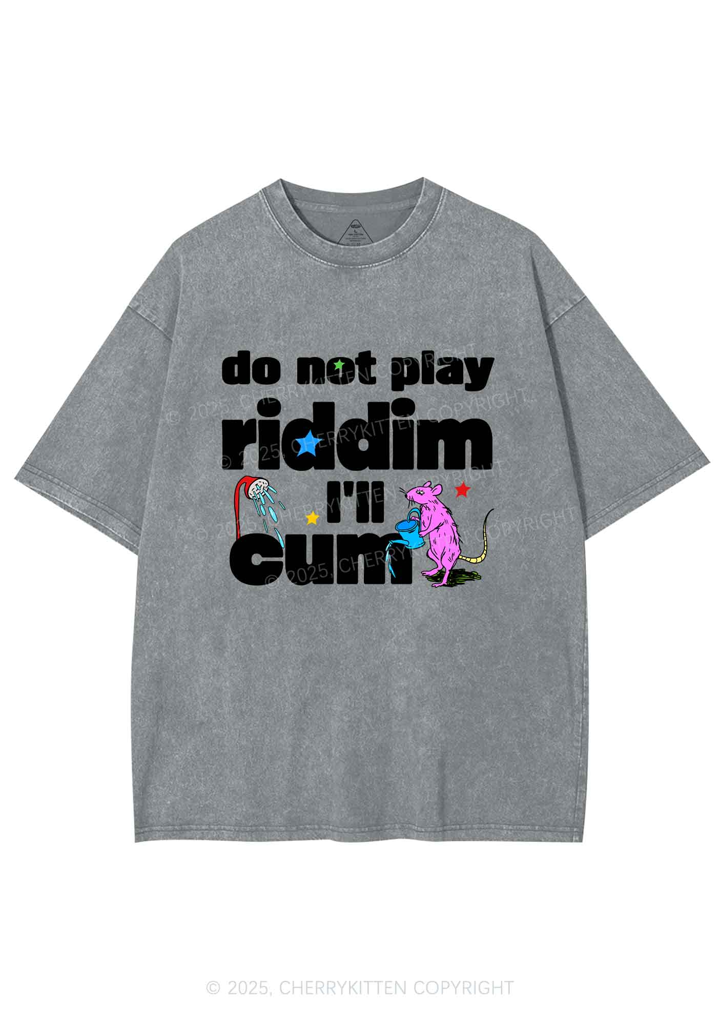 Do Not Play Riddim Y2K Shirts Washed Tee Cherrykitten - Image 8