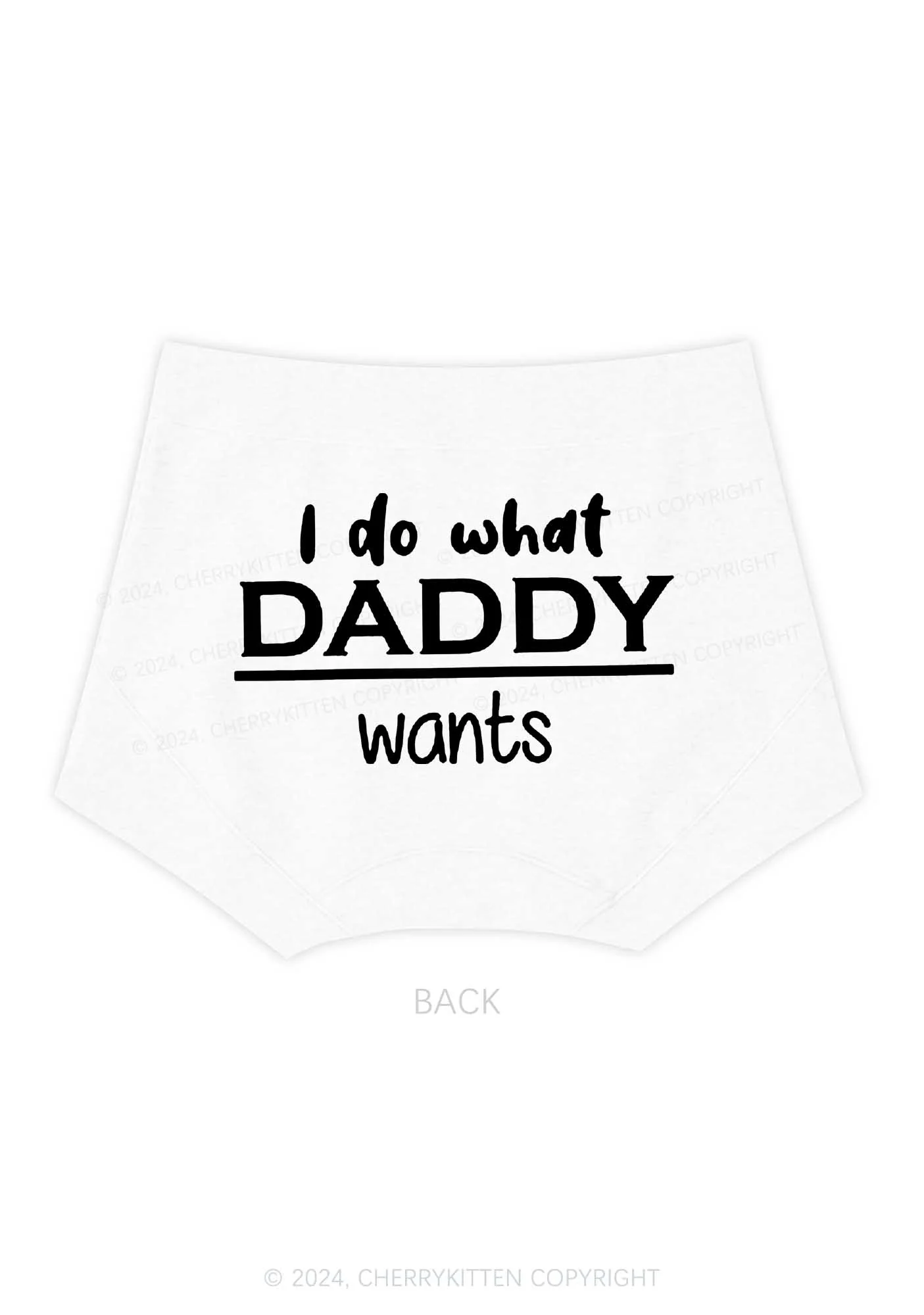 Do What Daddy Wants Y2K Mid Rise Waist Boyshort Cherrykitten - Image 4