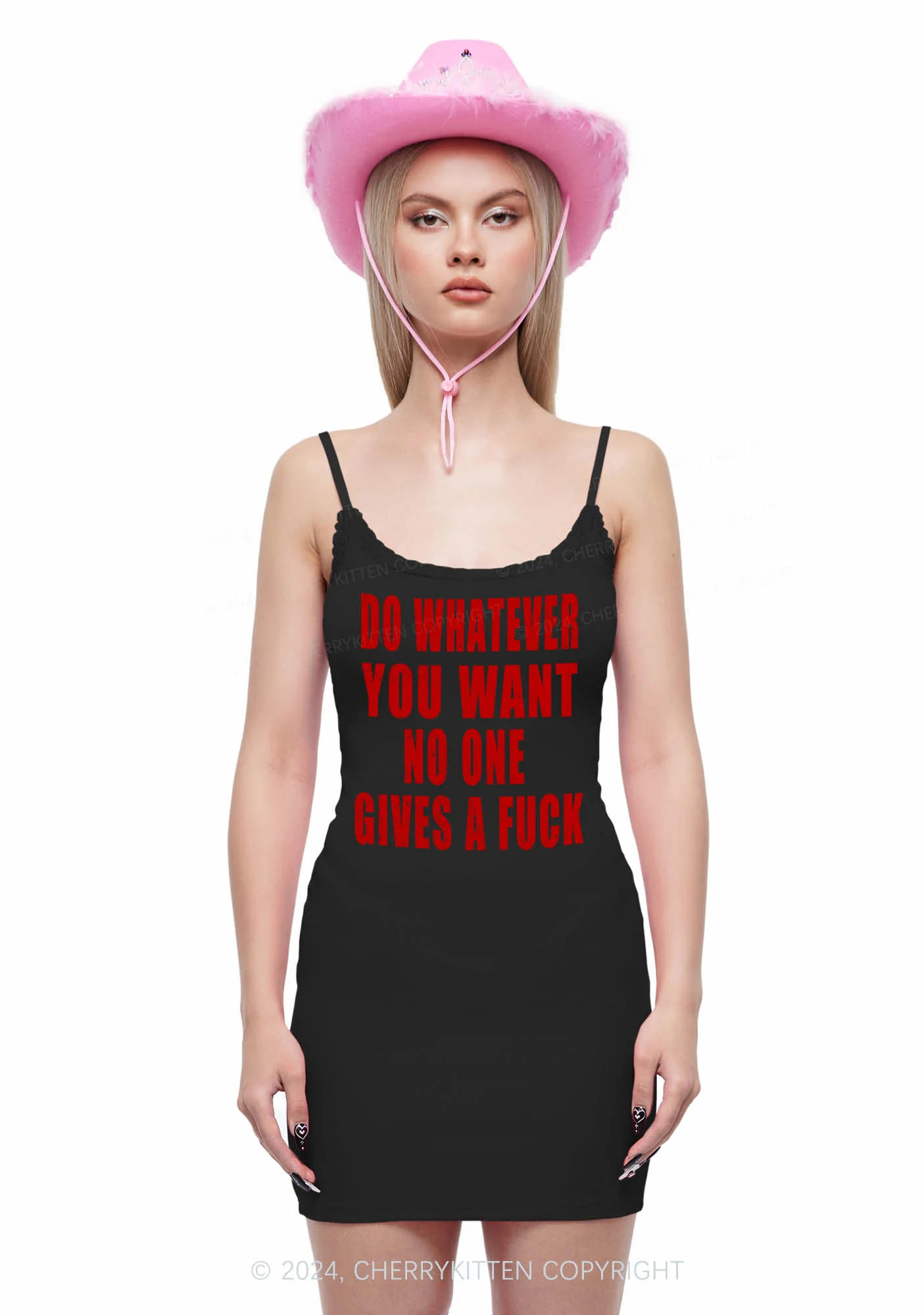Do Whatever You Want Y2K Lace Slip Dress Cherrykitten - Image 2