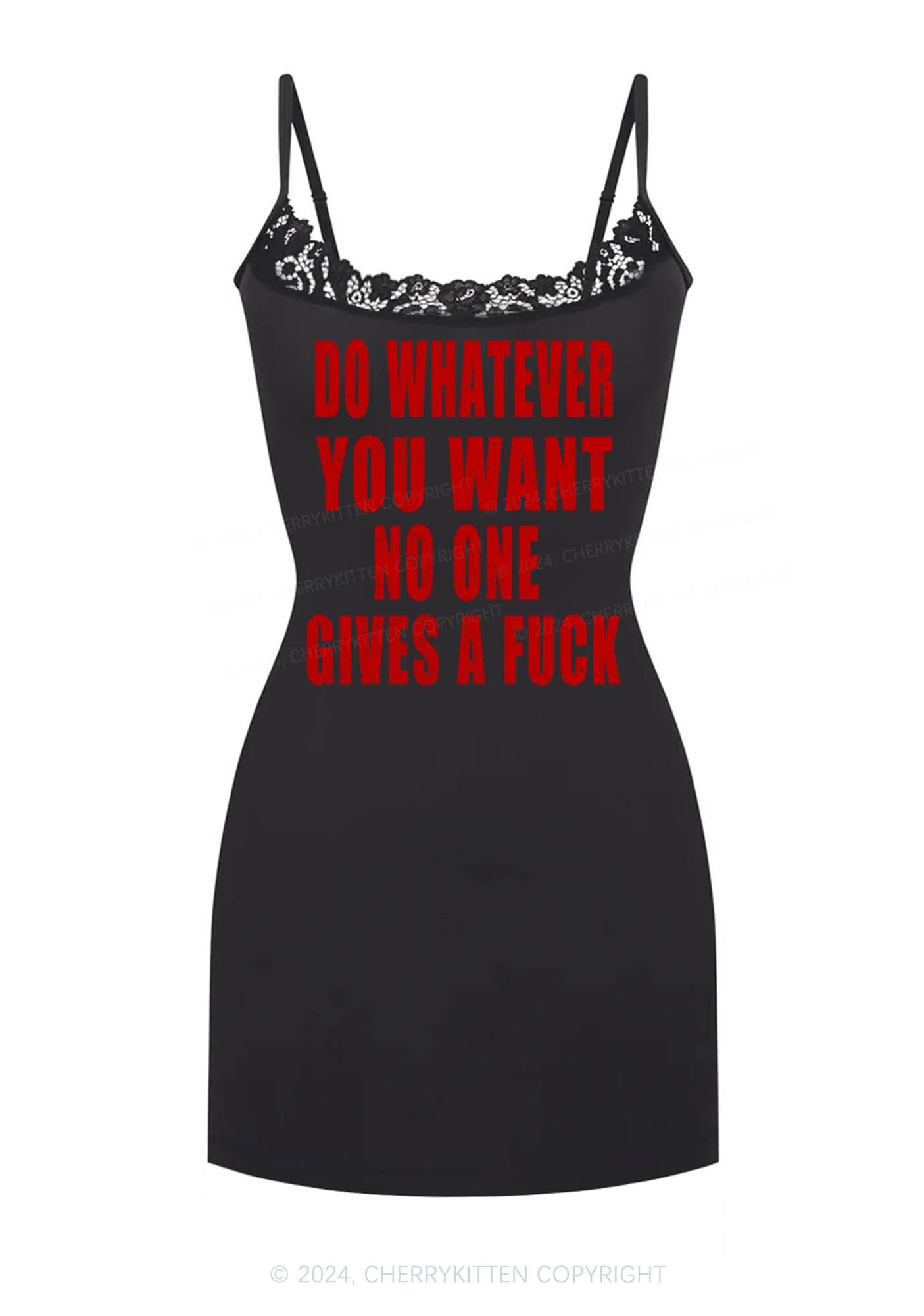 Do Whatever You Want Y2K Lace Slip Dress Cherrykitten - Image 3