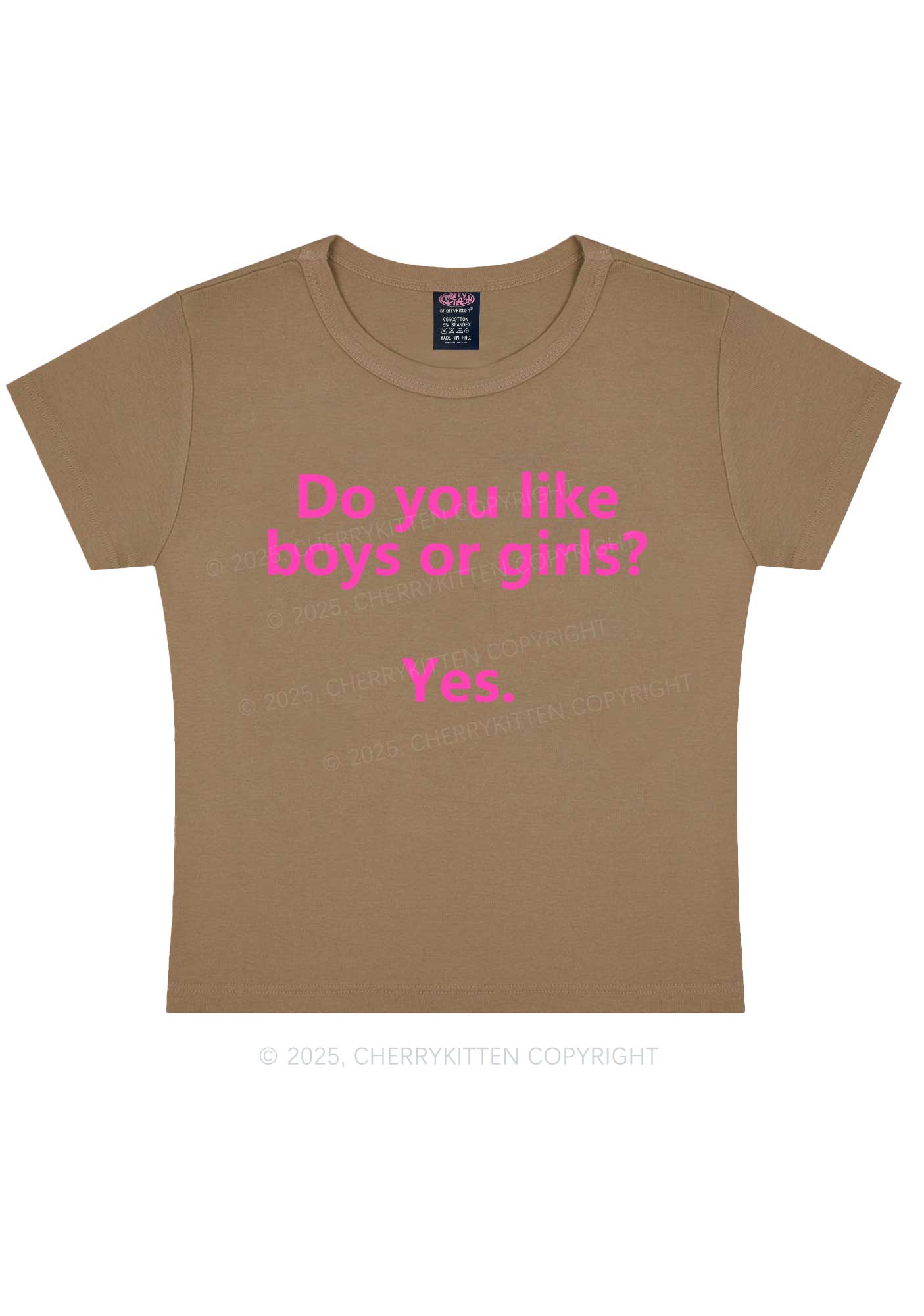 Do You Like Boys Or Girls Pride Y2K Baby Tee Cherrykitten - Image 10