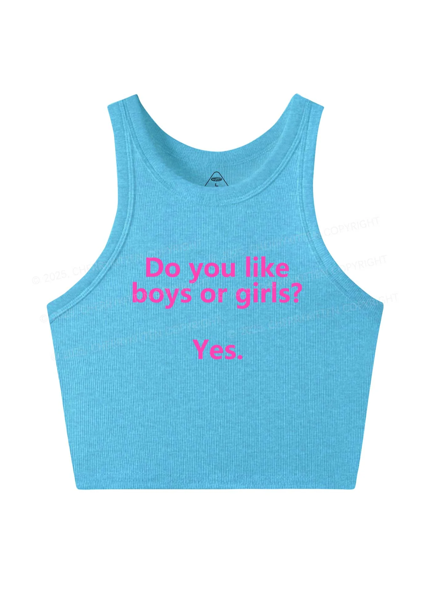 Do You Like Boys Or Girls Pride Y2K Crop Tank Top Cherrykitten - Image 5