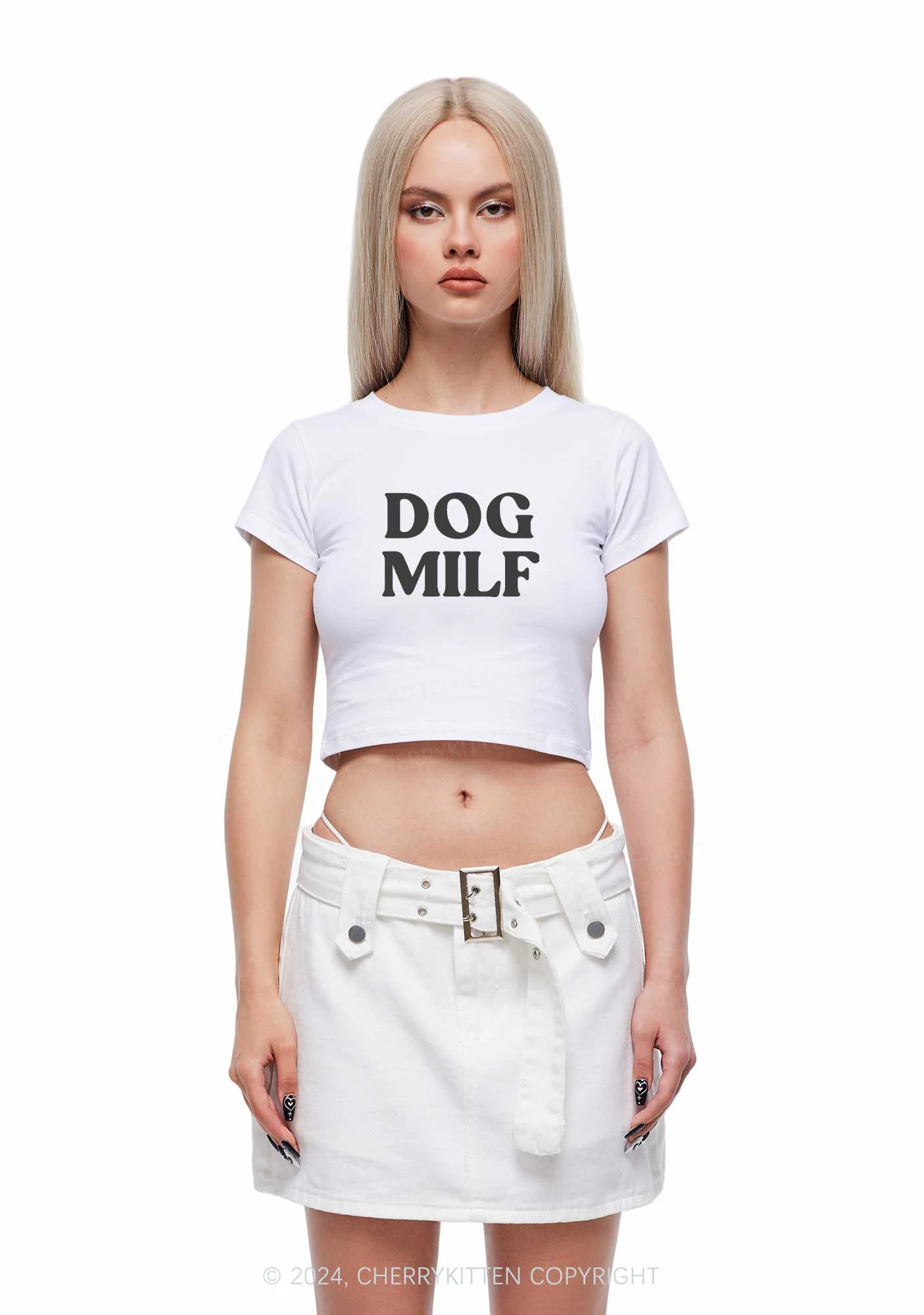 Dog Mxxf Y2K Baby Tee Cherrykitten - Image 2