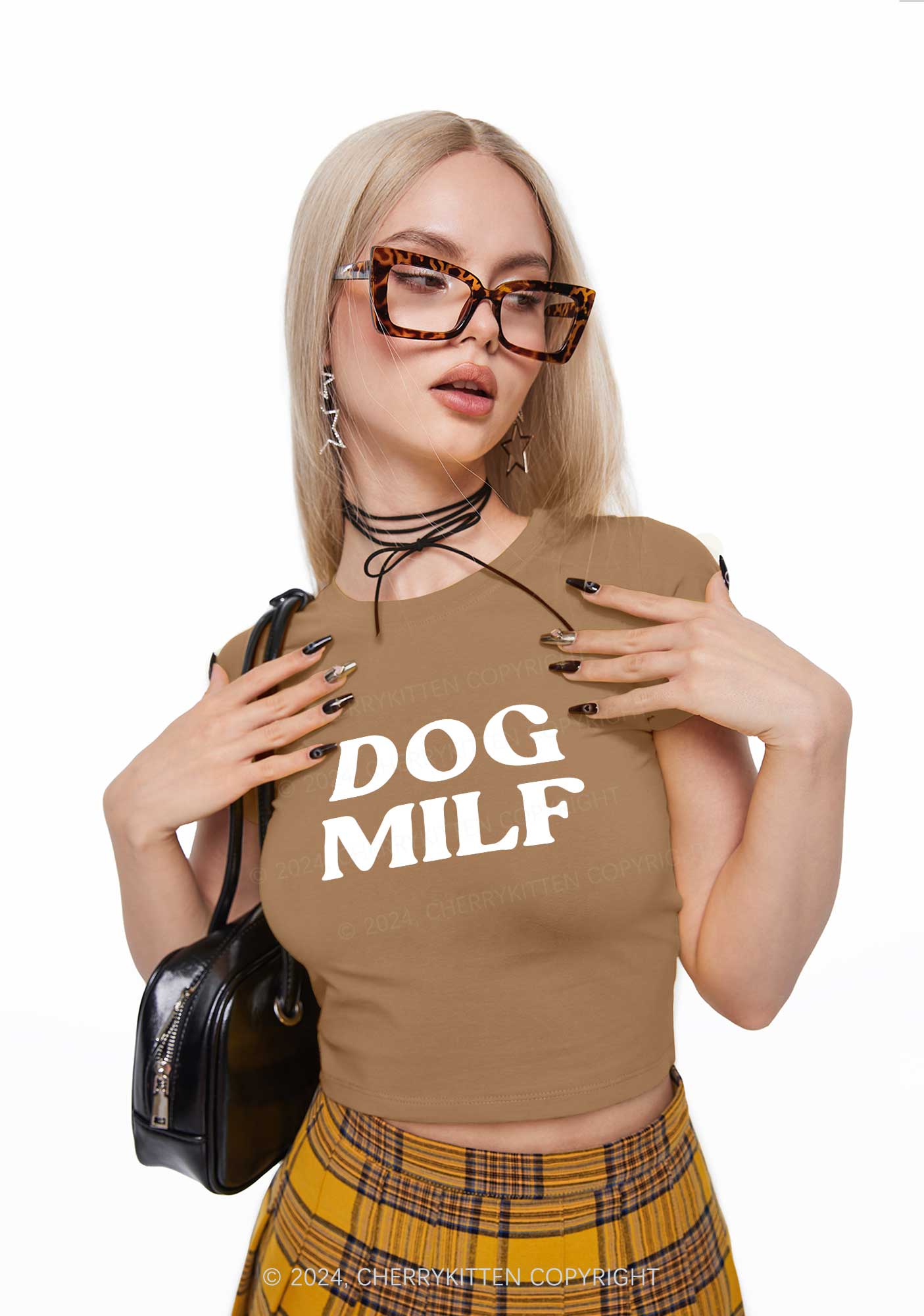Dog Mxxf Y2K Baby Tee Cherrykitten - Image 3